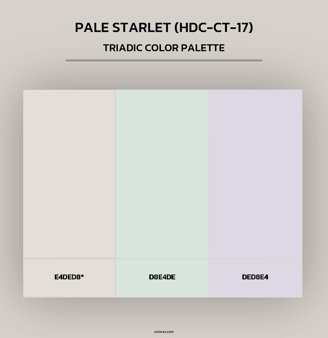 Pale Starlet (HDC-CT-17) - Triadic Color Palette