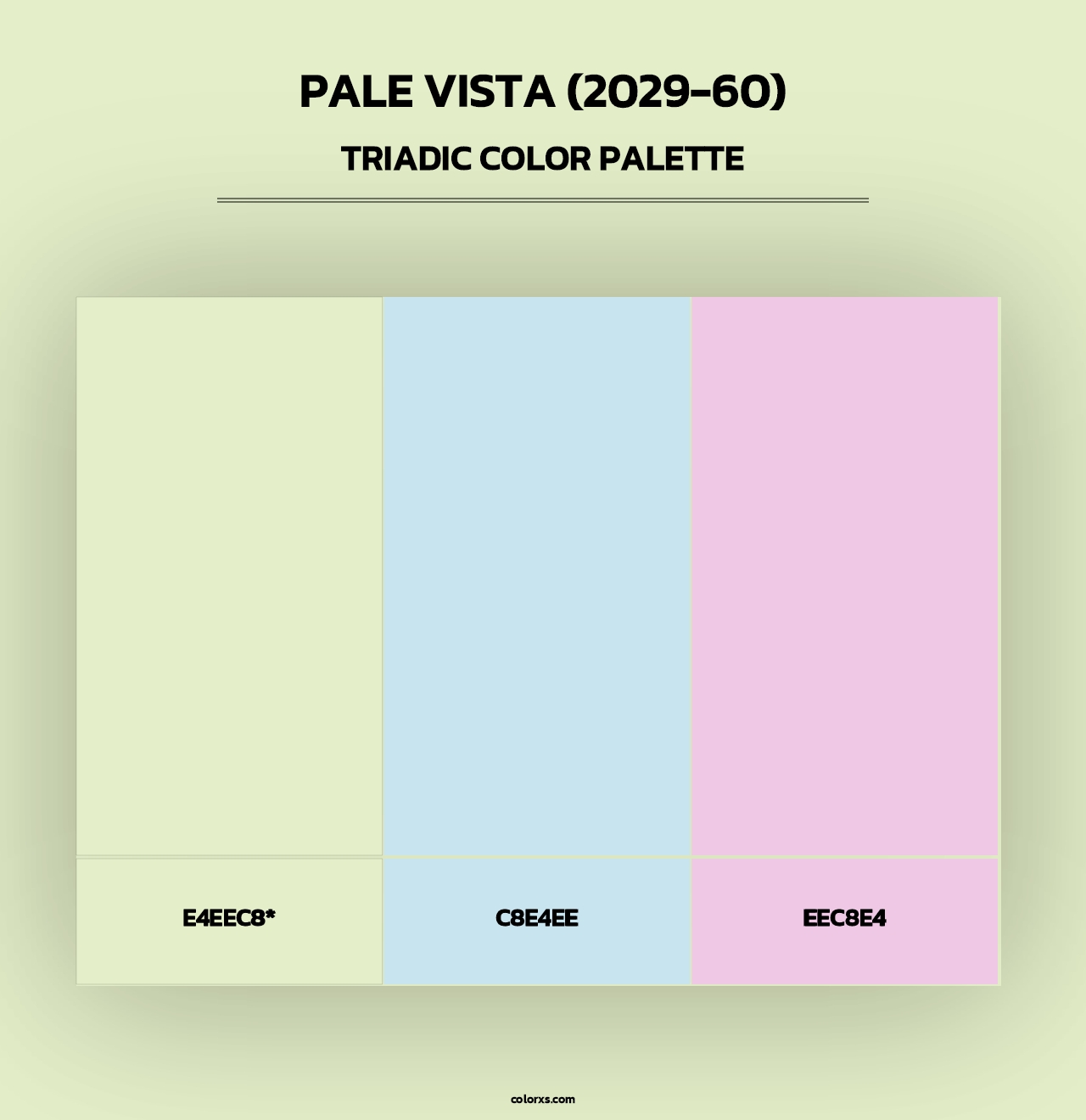 Pale Vista (2029-60) - Triadic Color Palette