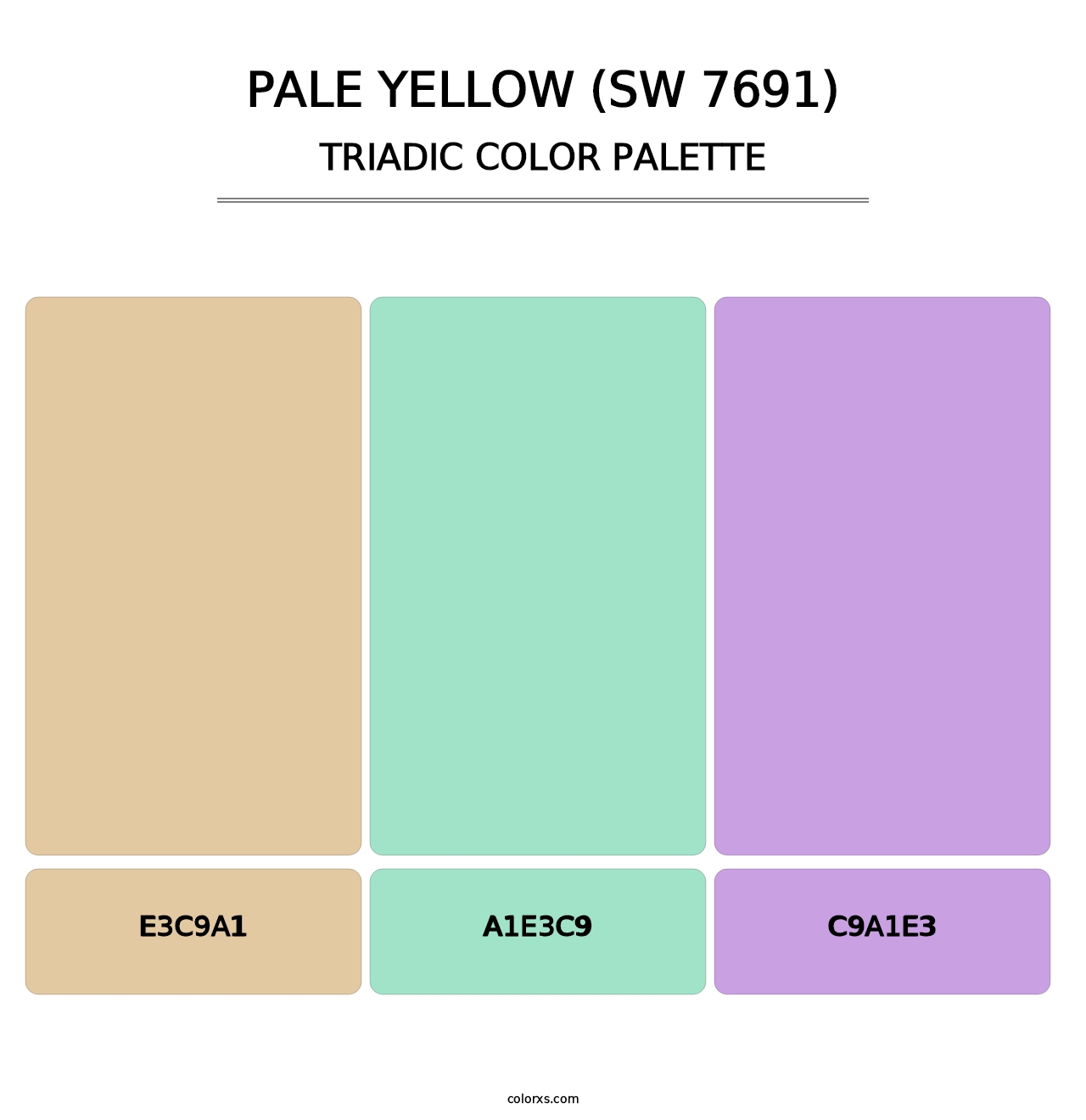 Pale Yellow (SW 7691) - Triadic Color Palette