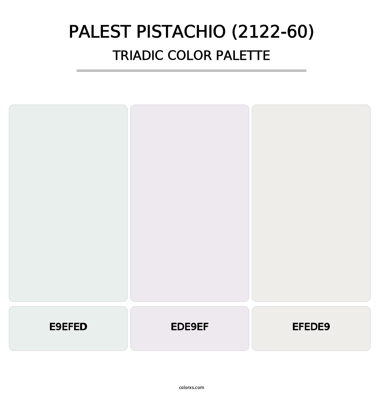 Palest Pistachio (2122-60) - Triadic Color Palette