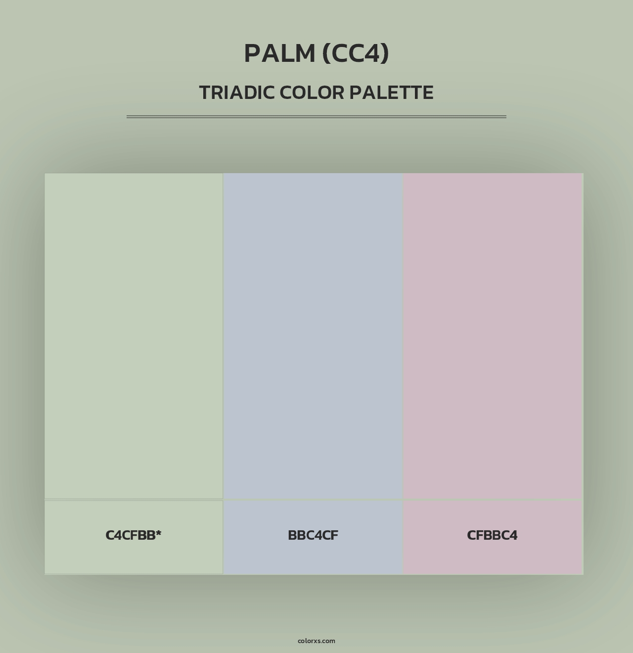 Palm (CC4) - Triadic Color Palette