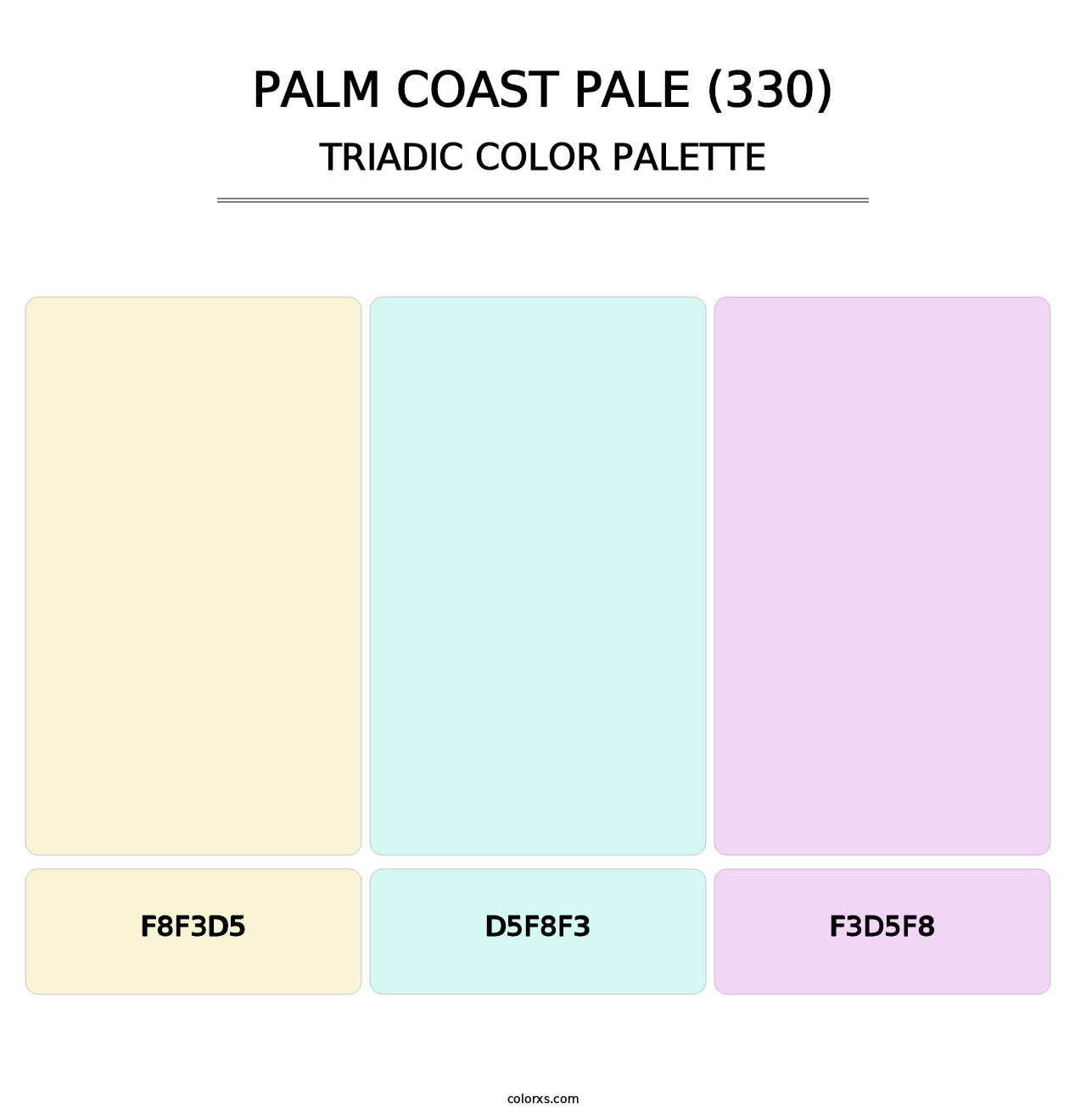 Palm Coast Pale (330) - Triadic Color Palette