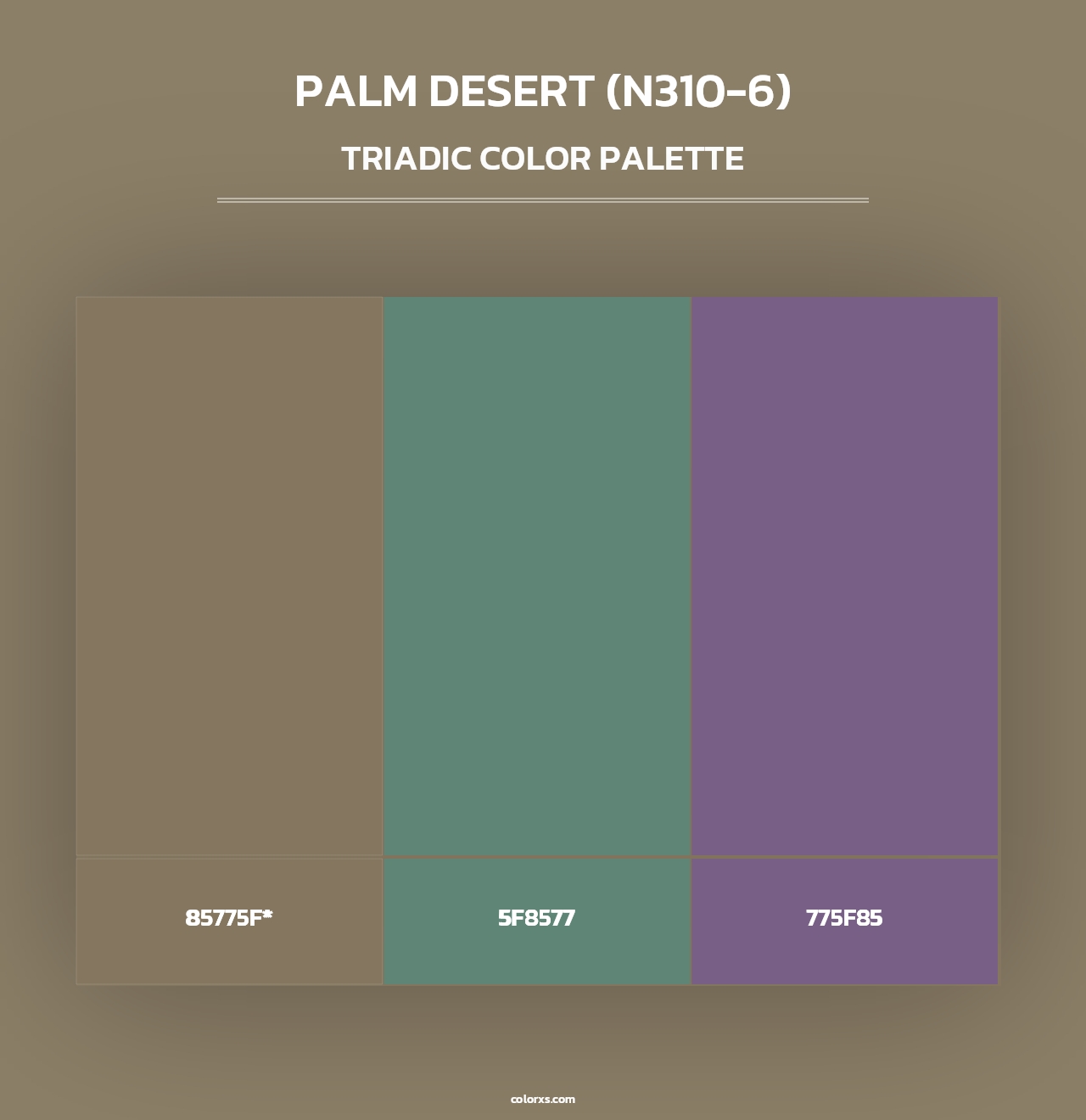 Palm Desert (N310-6) - Triadic Color Palette