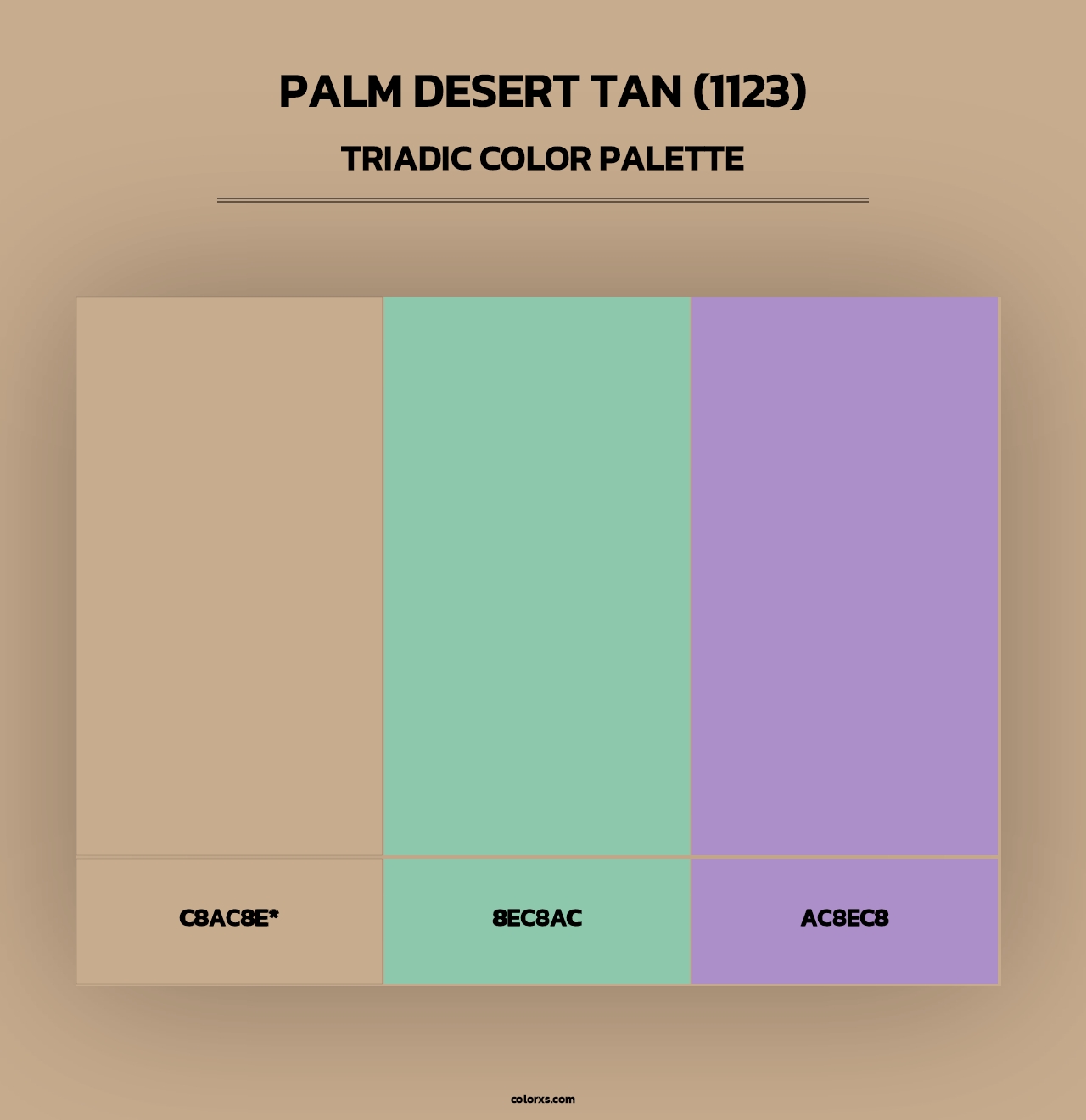 Palm Desert Tan (1123) - Triadic Color Palette