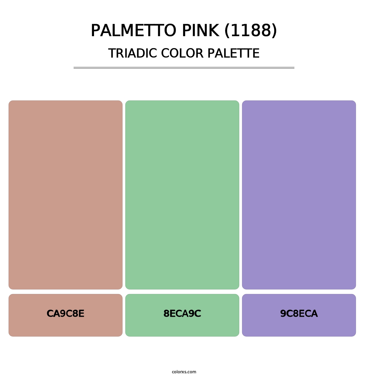 Palmetto Pink (1188) - Triadic Color Palette