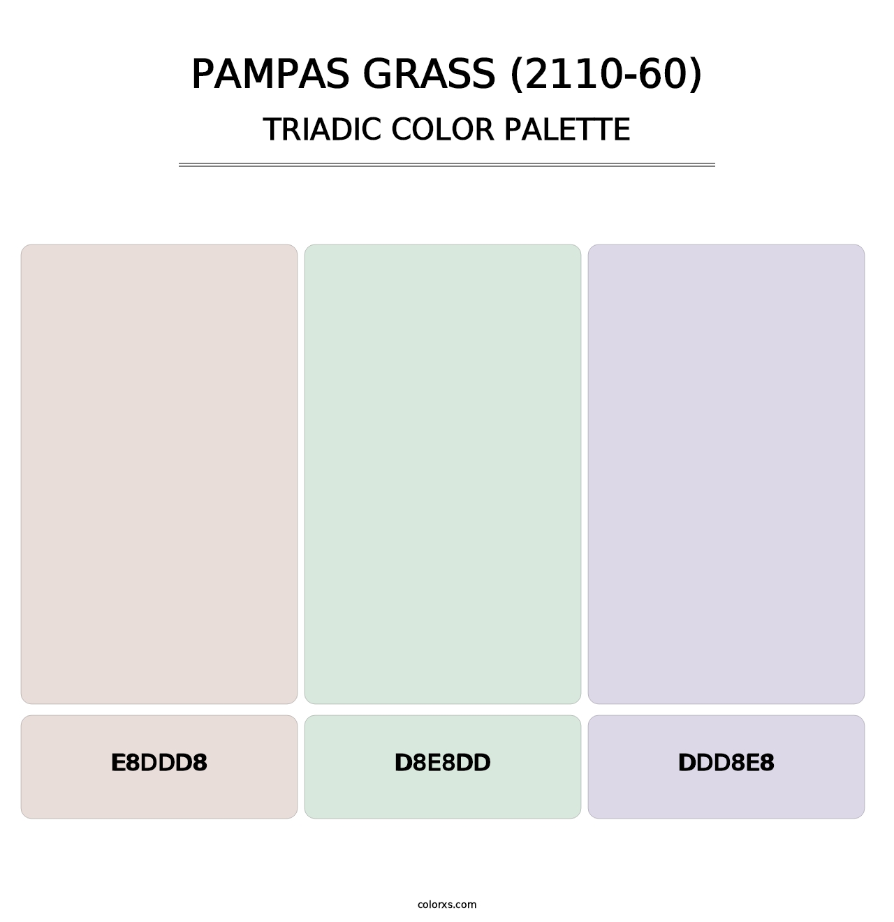 Pampas Grass (2110-60) - Triadic Color Palette