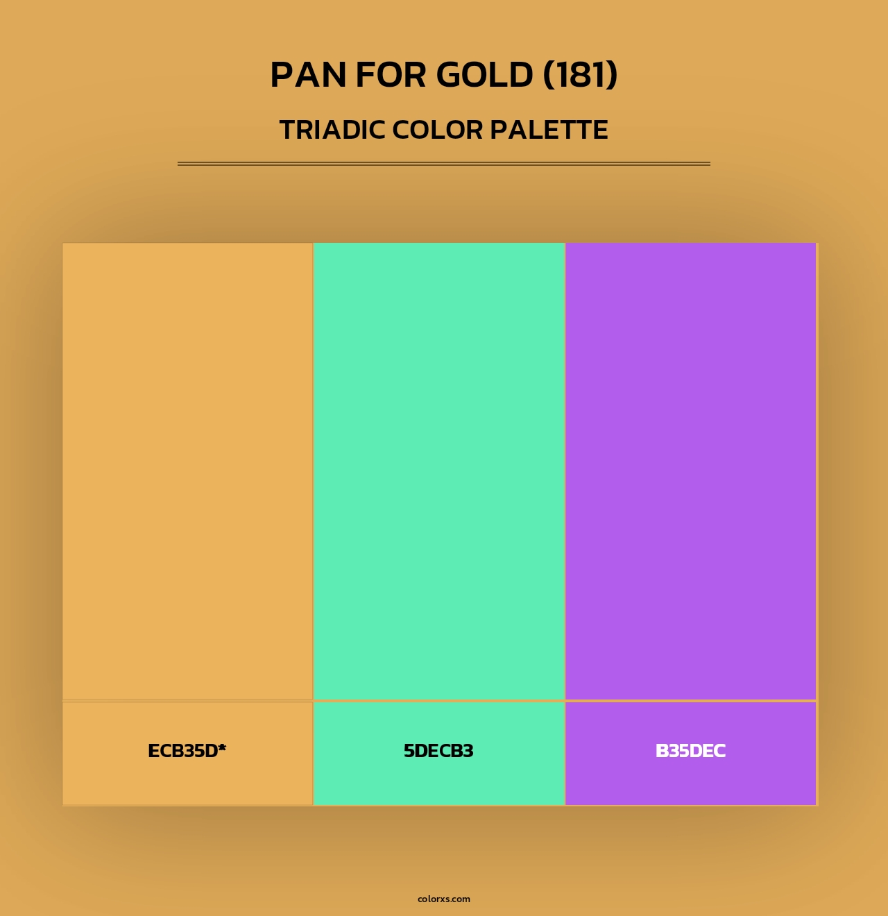Pan for Gold (181) - Triadic Color Palette