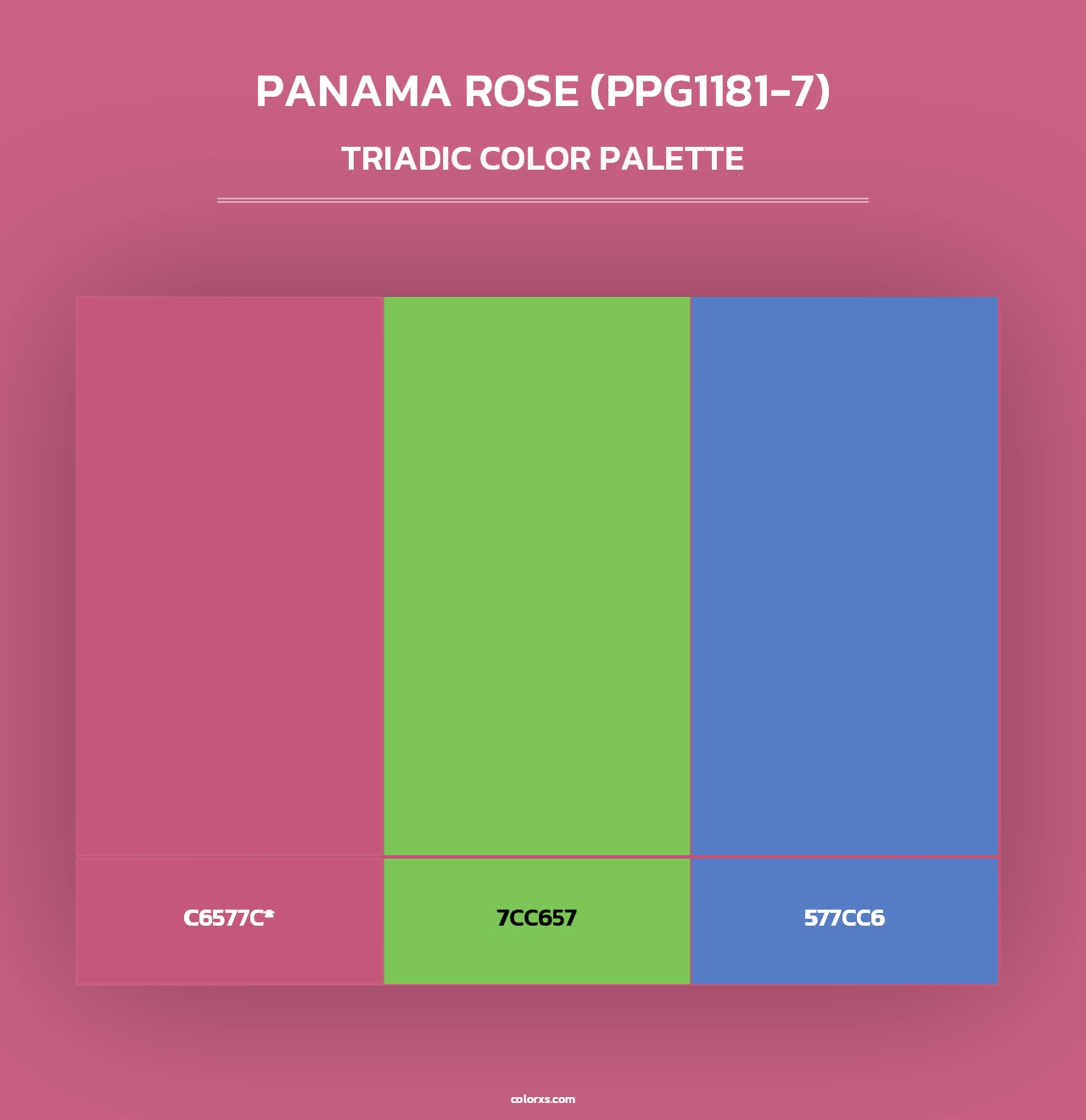 Panama Rose (PPG1181-7) - Triadic Color Palette