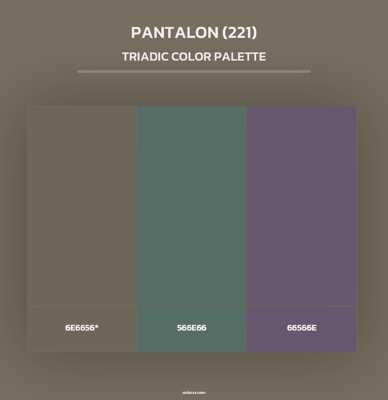 Pantalon (221) - Triadic Color Palette