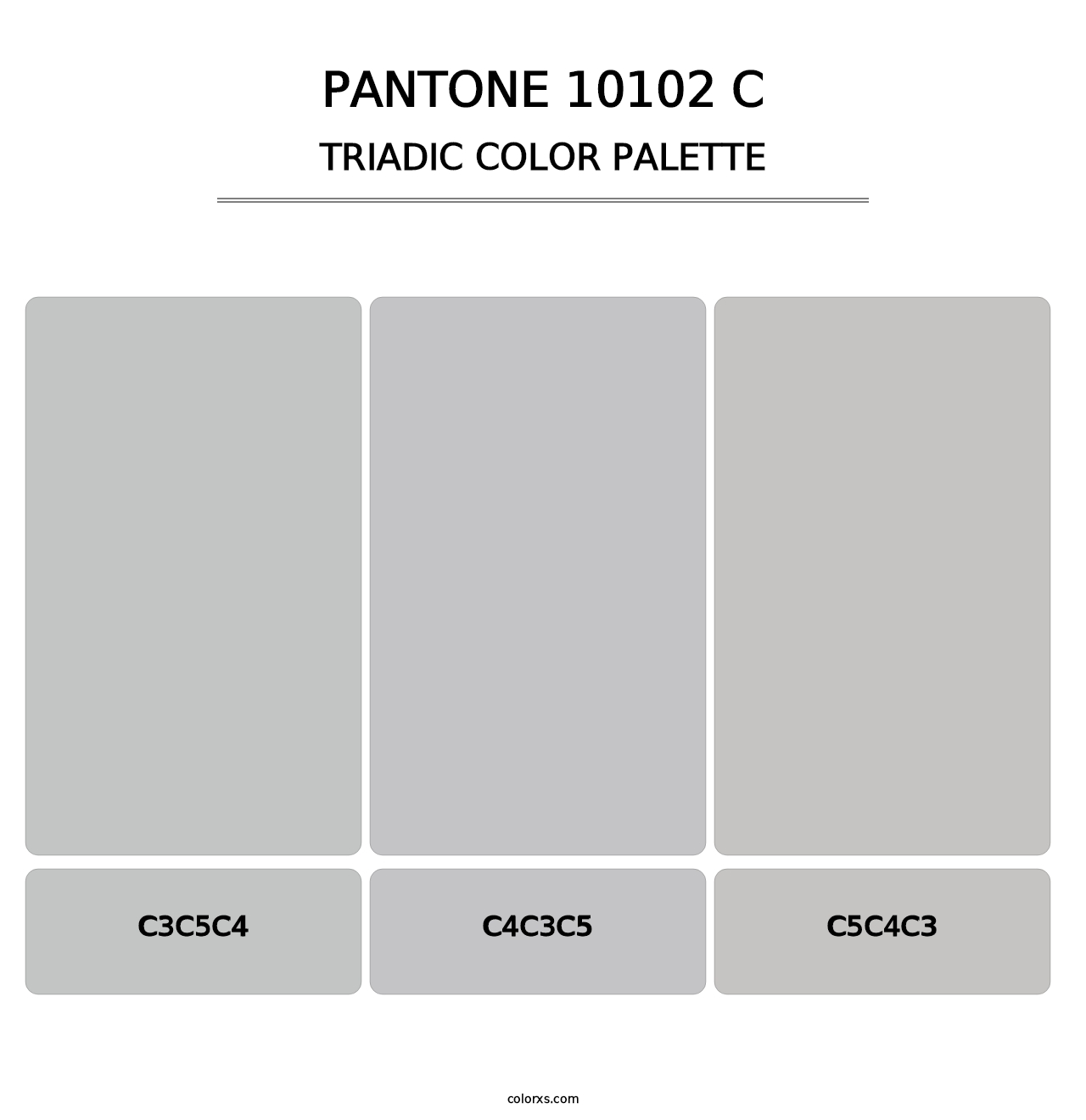 PANTONE 10102 C - Triadic Color Palette