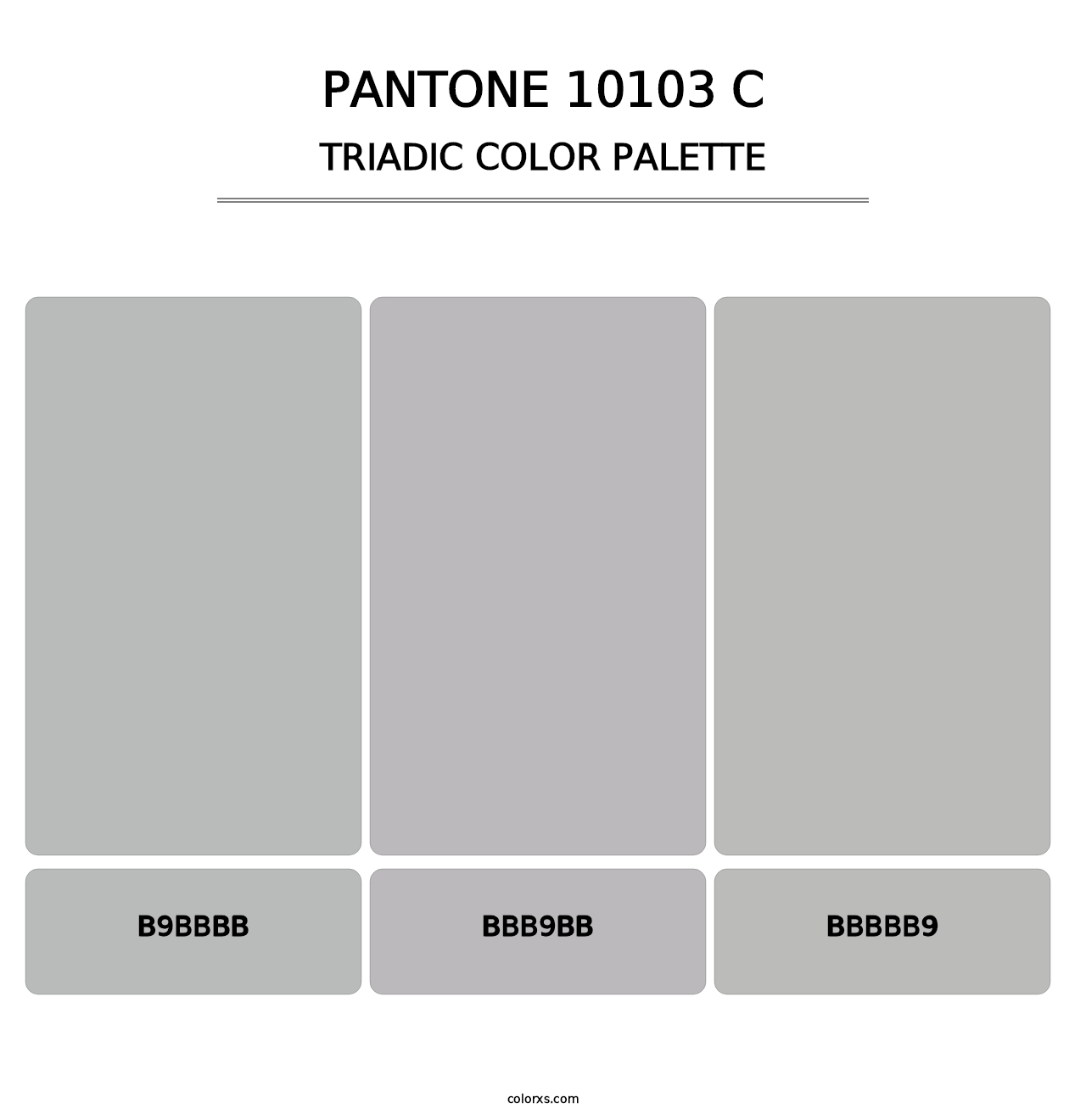 PANTONE 10103 C - Triadic Color Palette