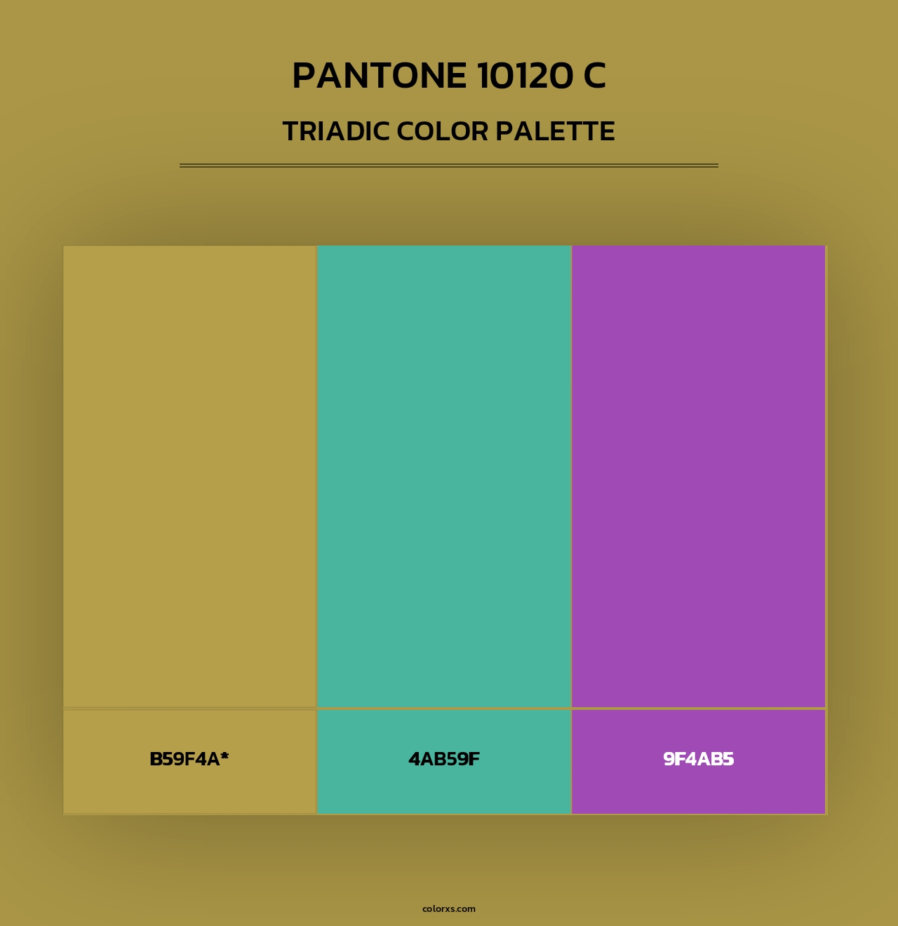 PANTONE 10120 C - Triadic Color Palette