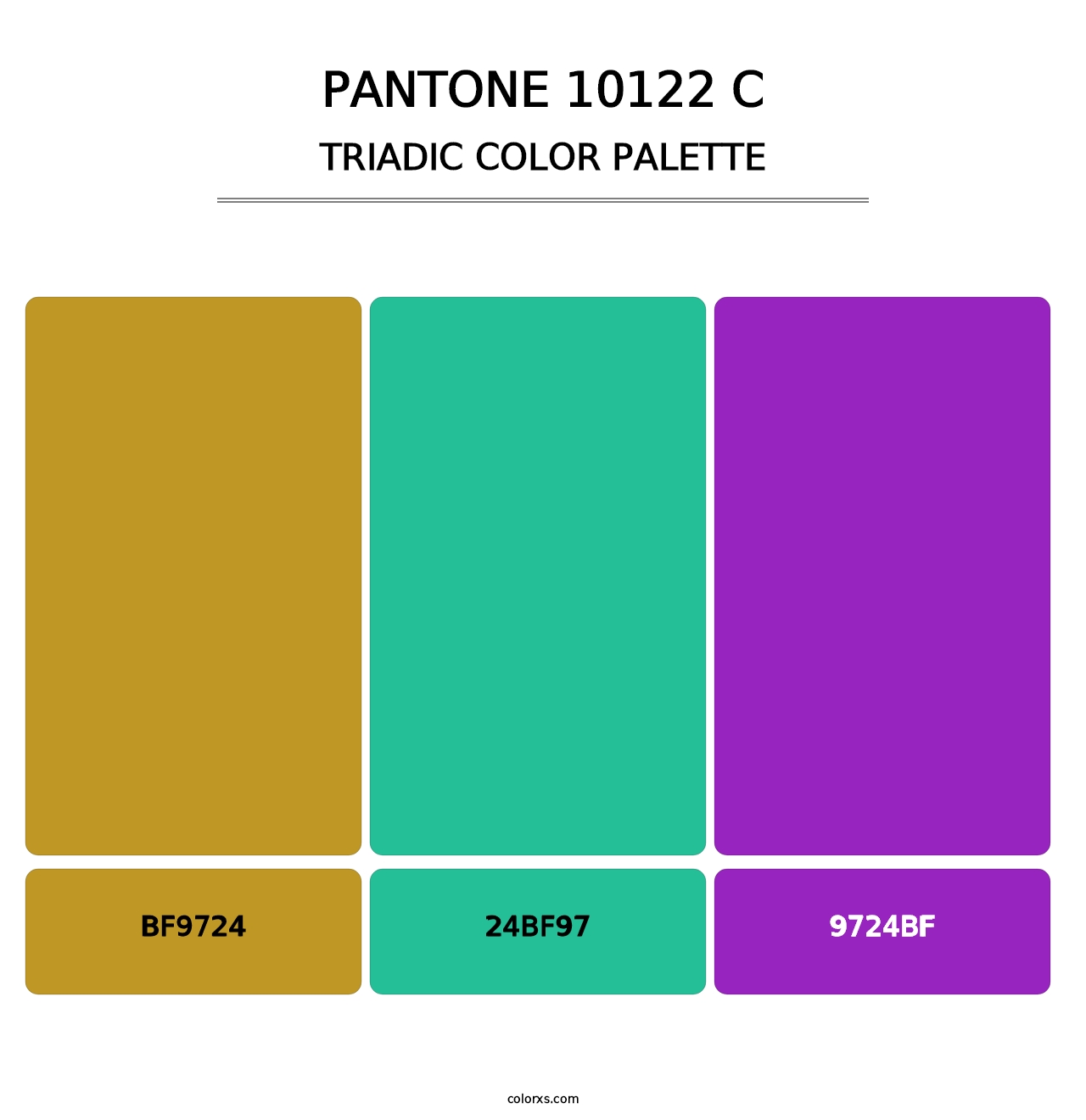 PANTONE 10122 C - Triadic Color Palette