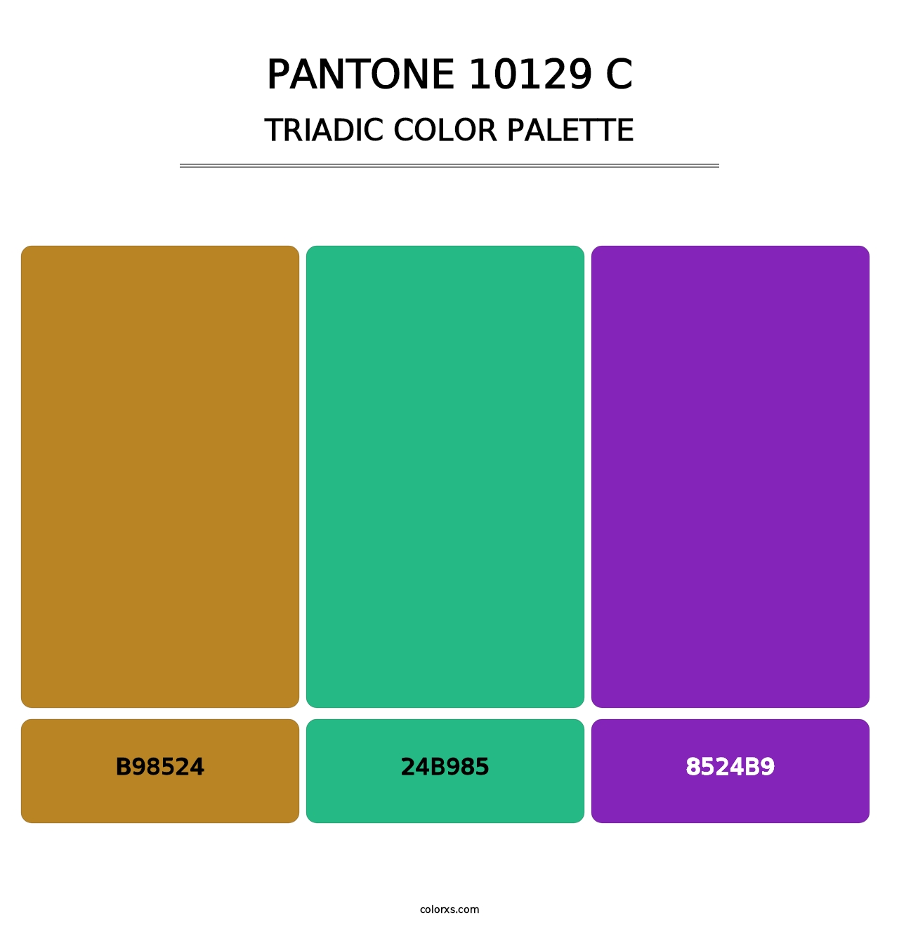 PANTONE 10129 C - Triadic Color Palette