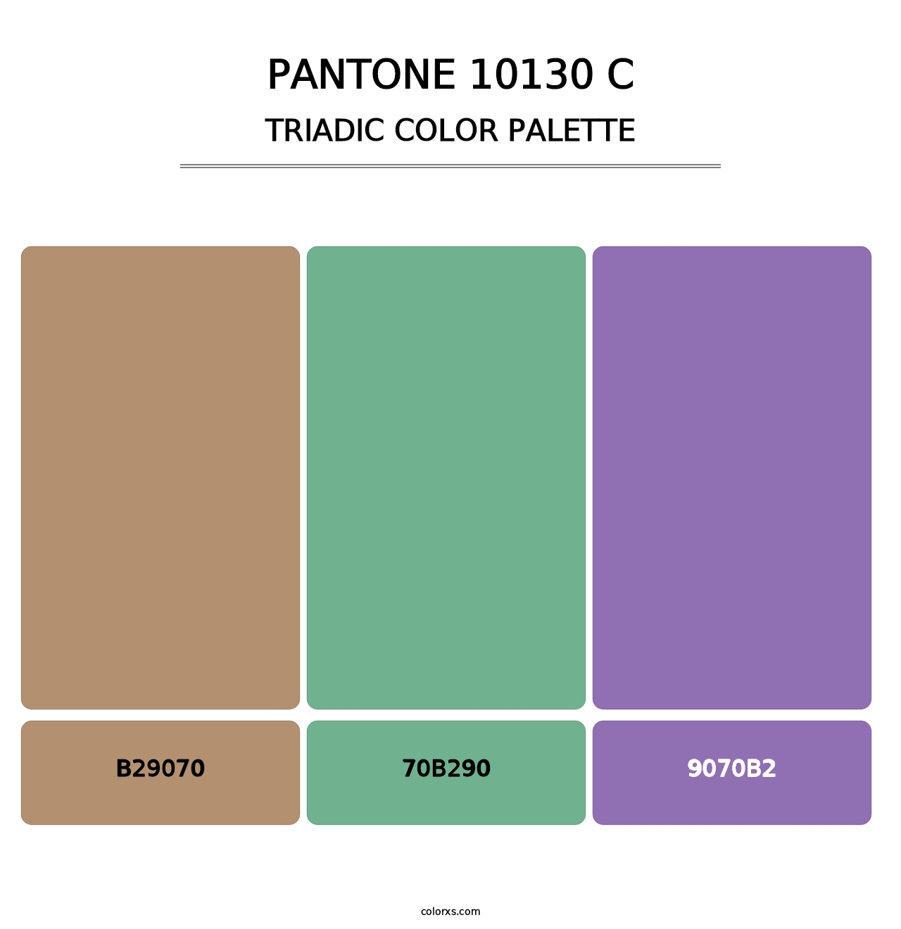 PANTONE 10130 C - Triadic Color Palette