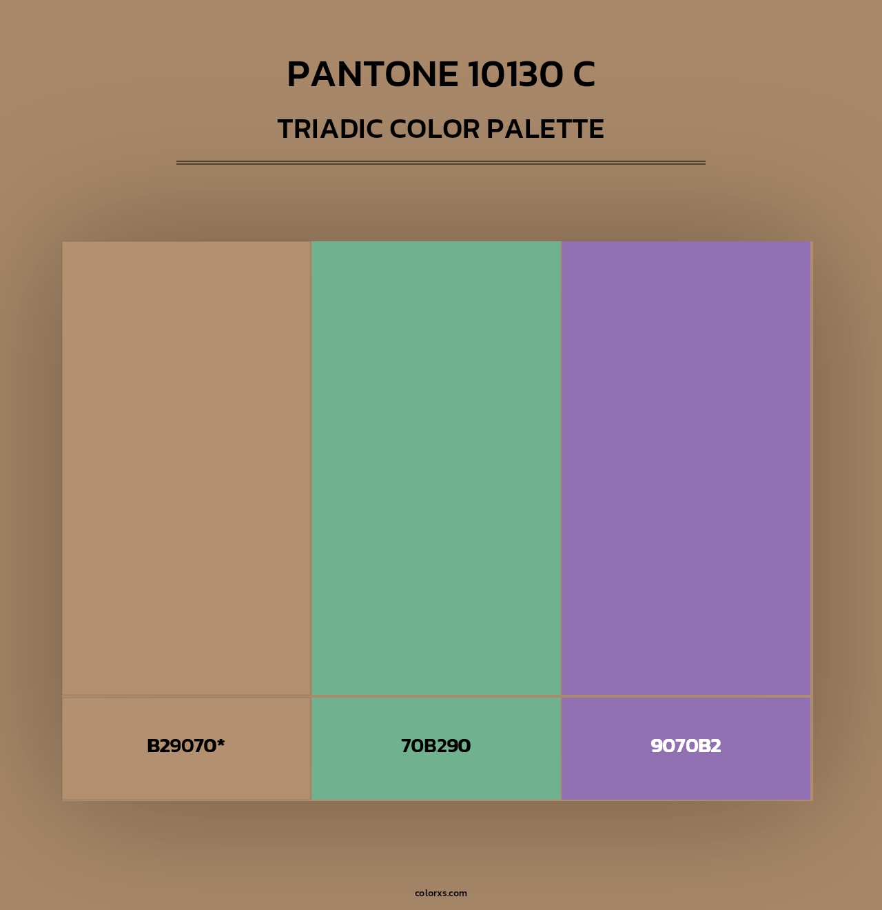 PANTONE 10130 C - Triadic Color Palette