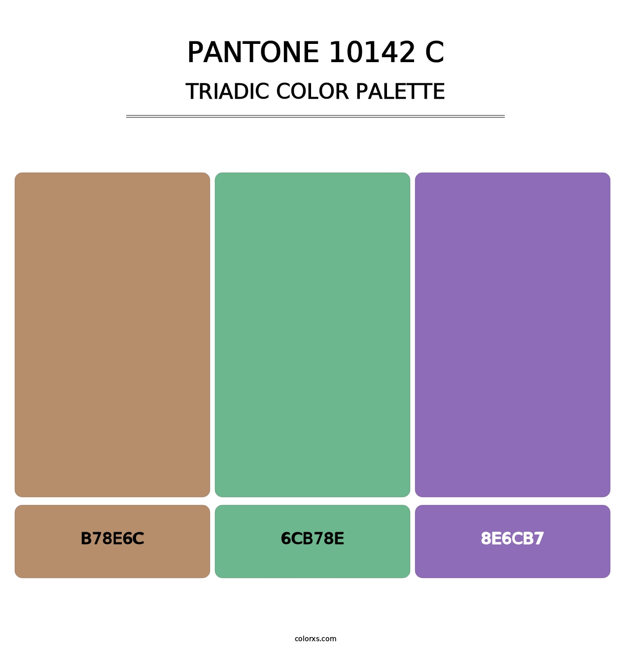 PANTONE 10142 C - Triadic Color Palette