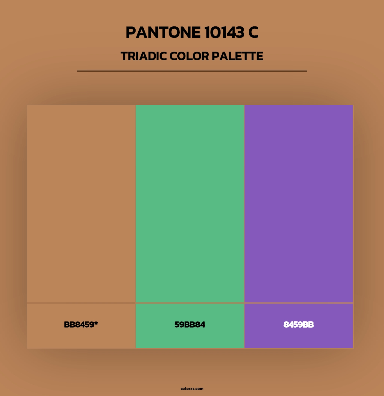 PANTONE 10143 C - Triadic Color Palette