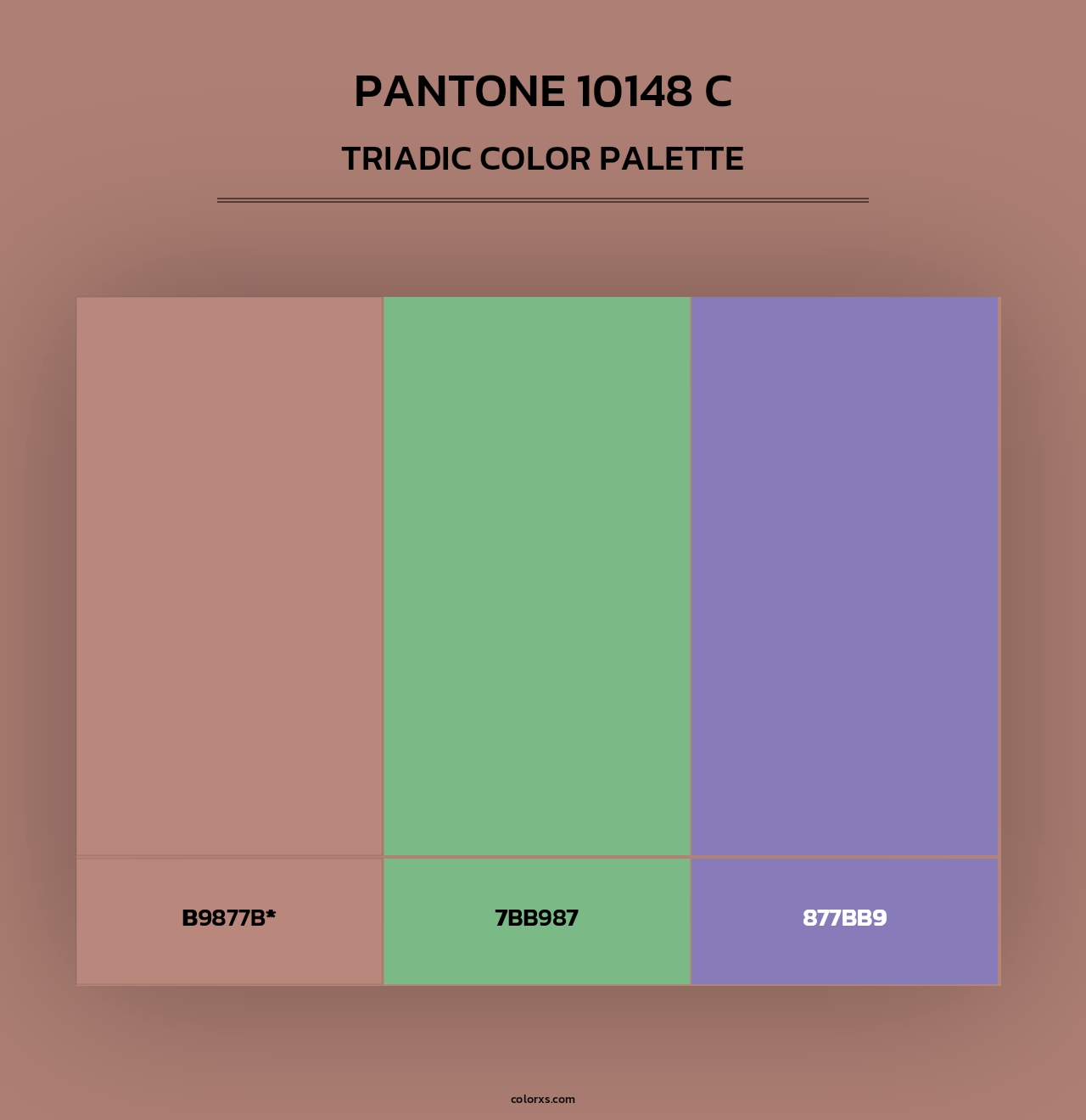 PANTONE 10148 C - Triadic Color Palette