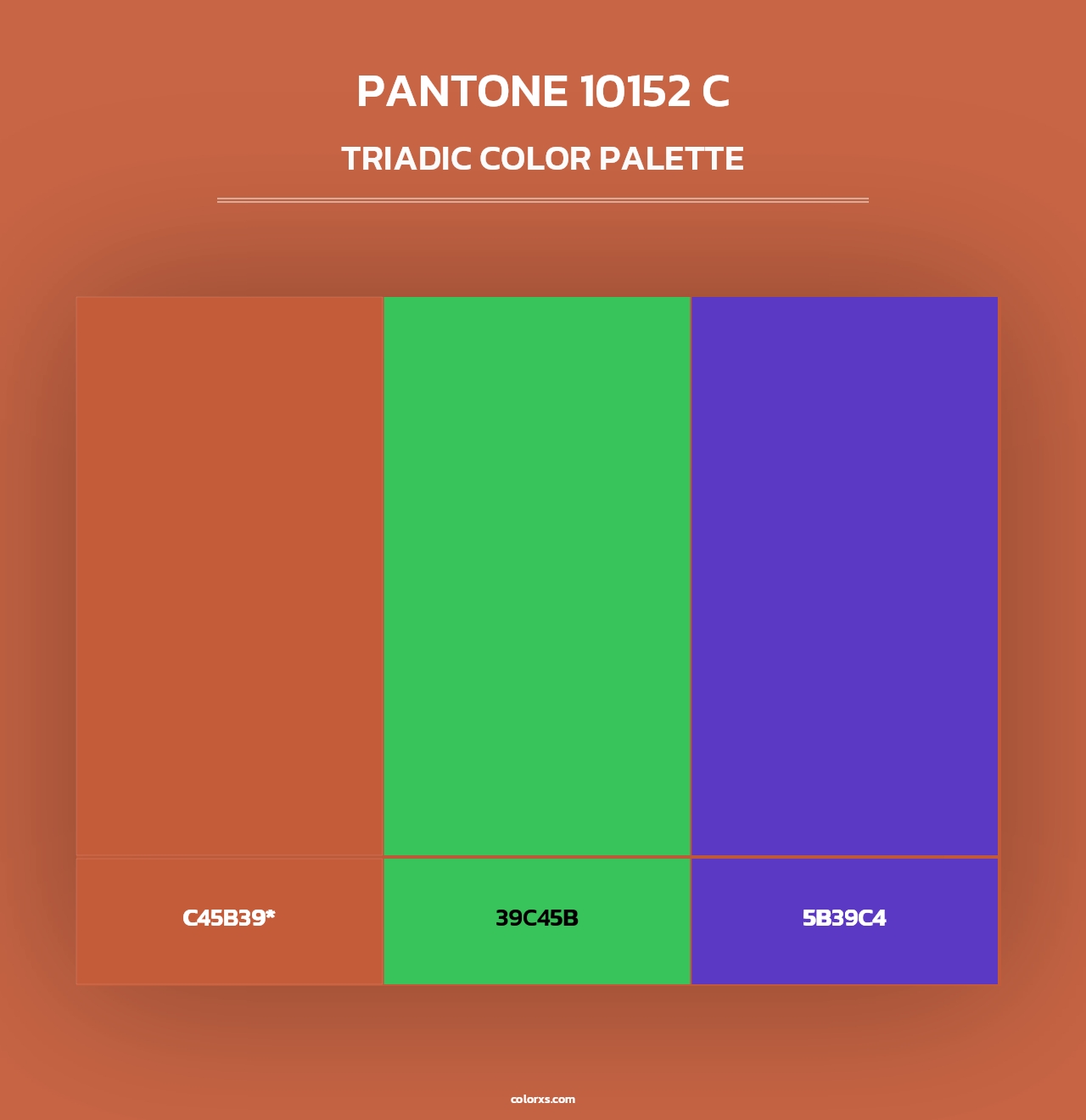 PANTONE 10152 C - Triadic Color Palette