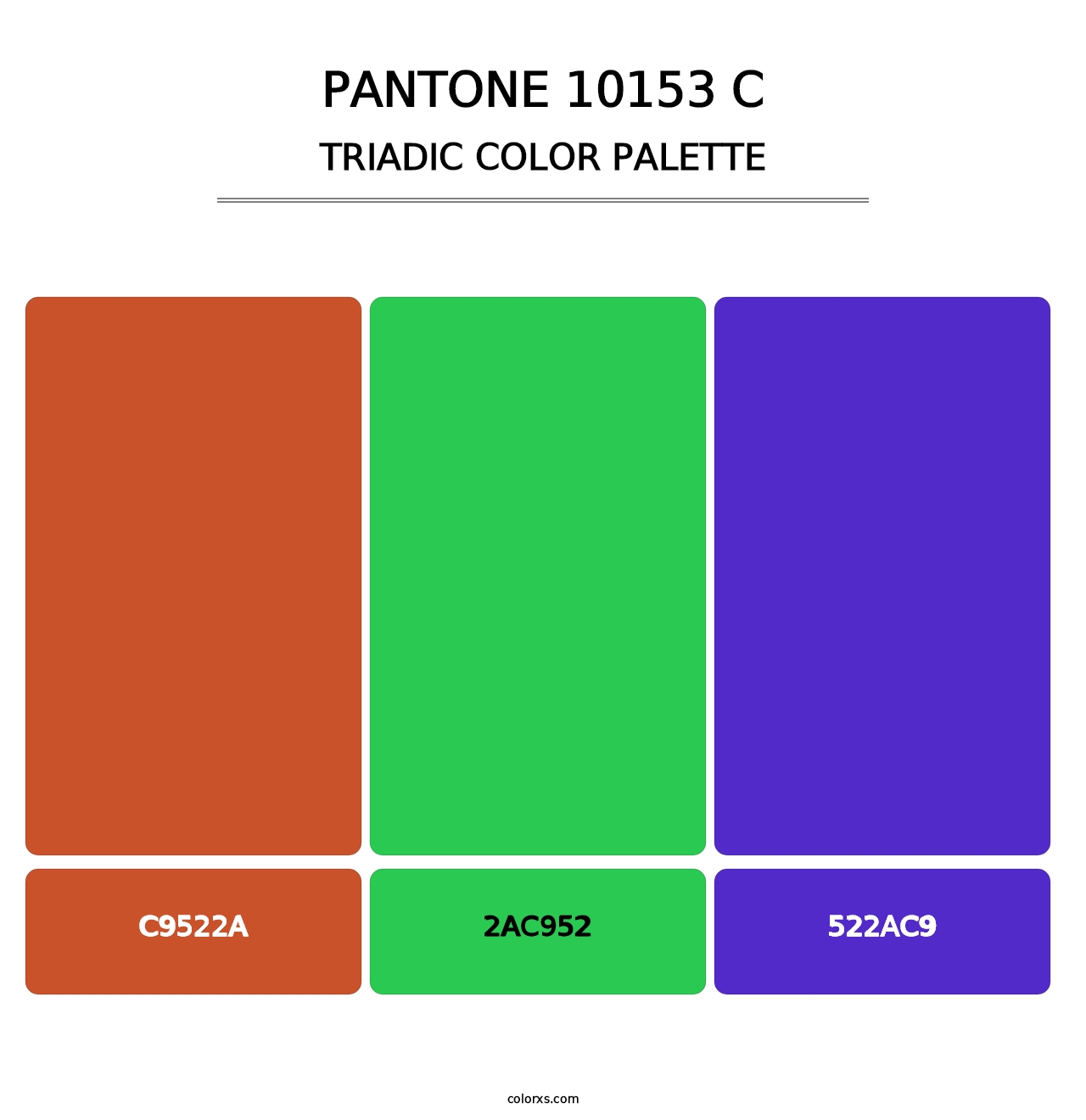 PANTONE 10153 C - Triadic Color Palette