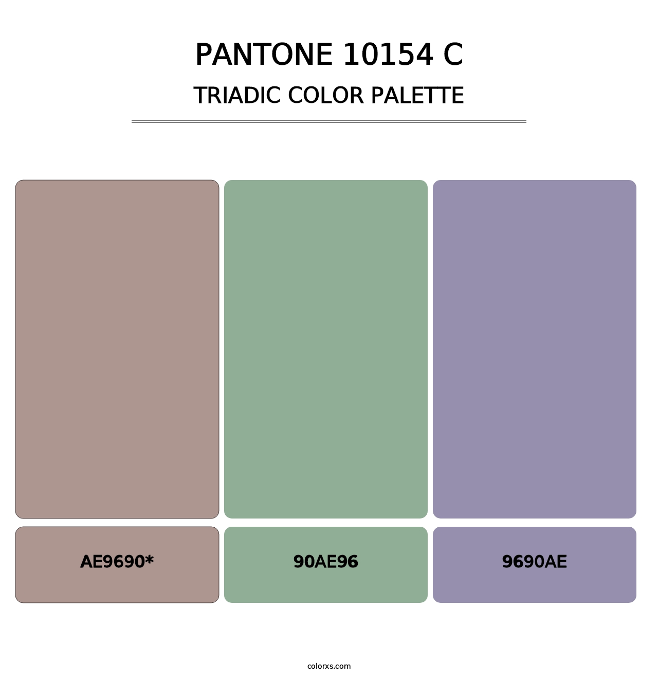 PANTONE 10154 C - Triadic Color Palette