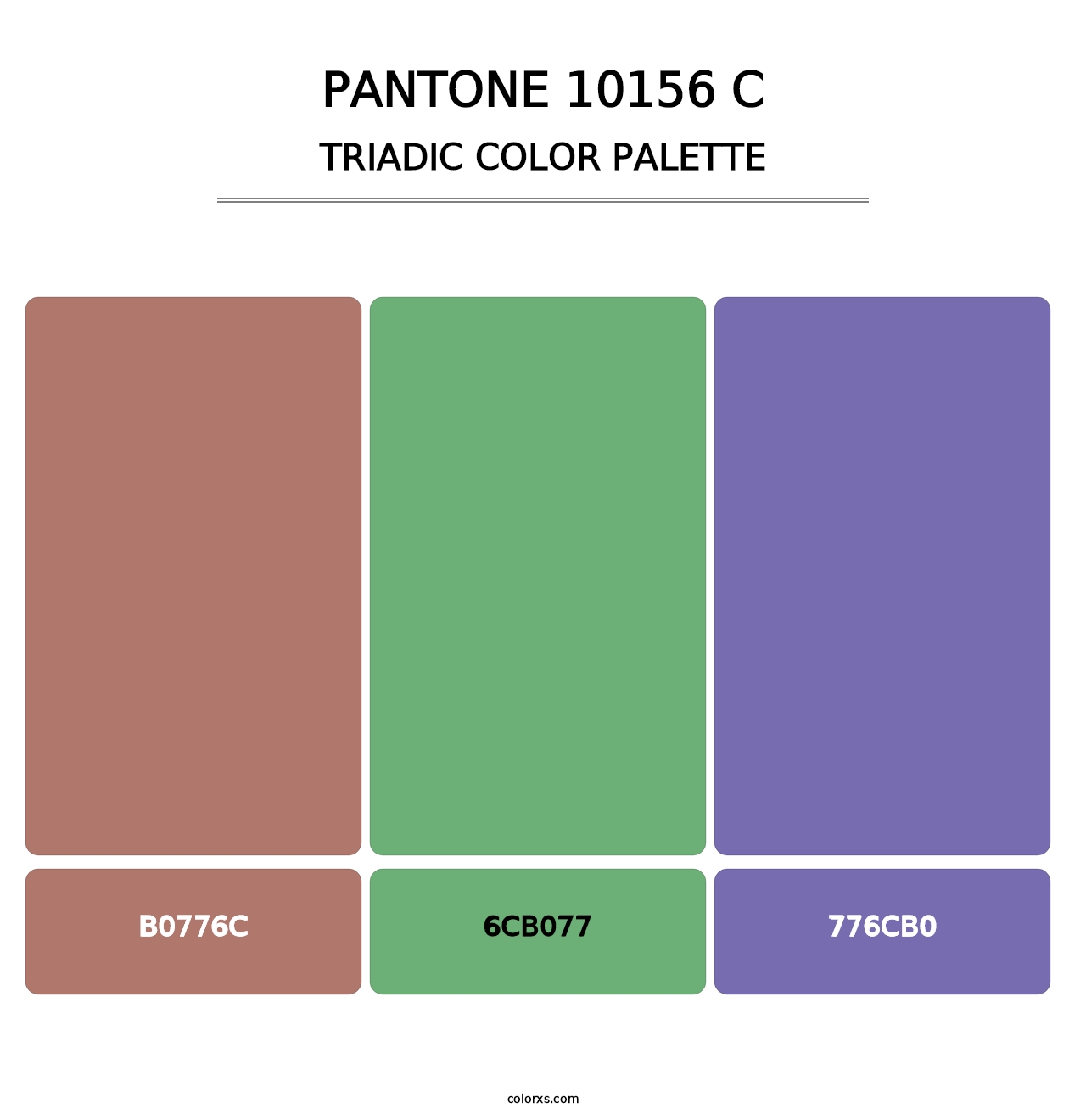 PANTONE 10156 C - Triadic Color Palette