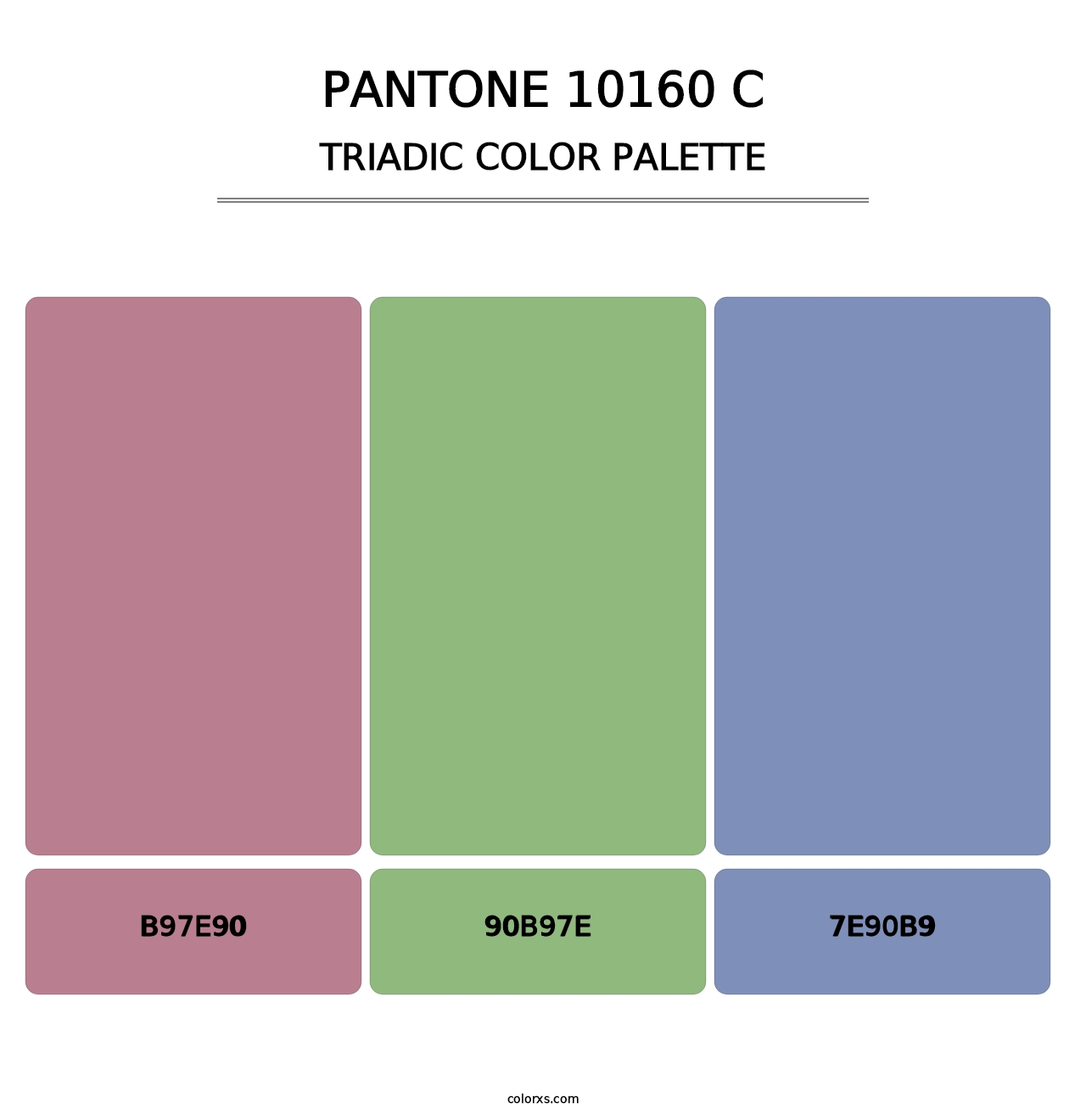 PANTONE 10160 C - Triadic Color Palette