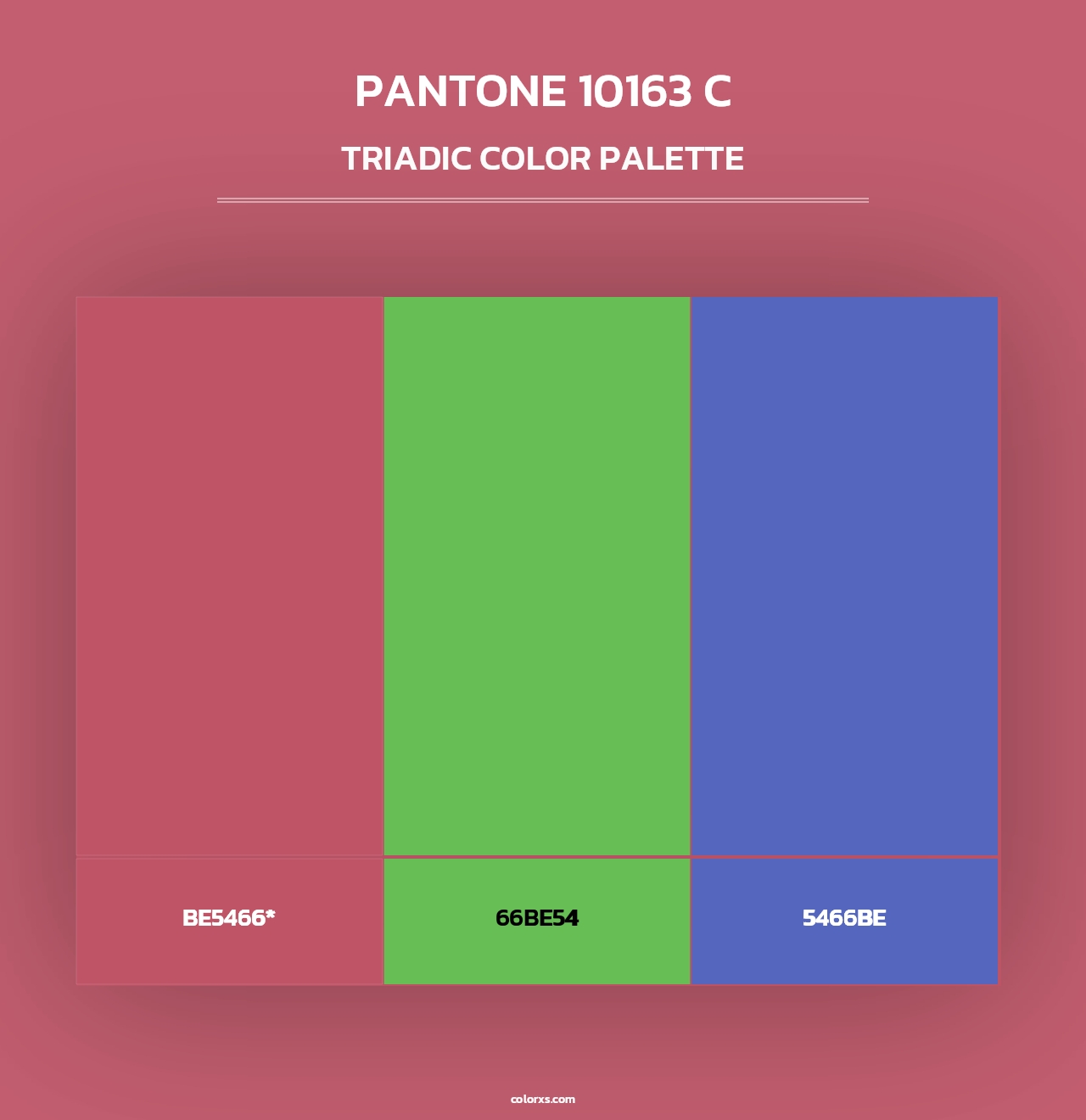 PANTONE 10163 C - Triadic Color Palette