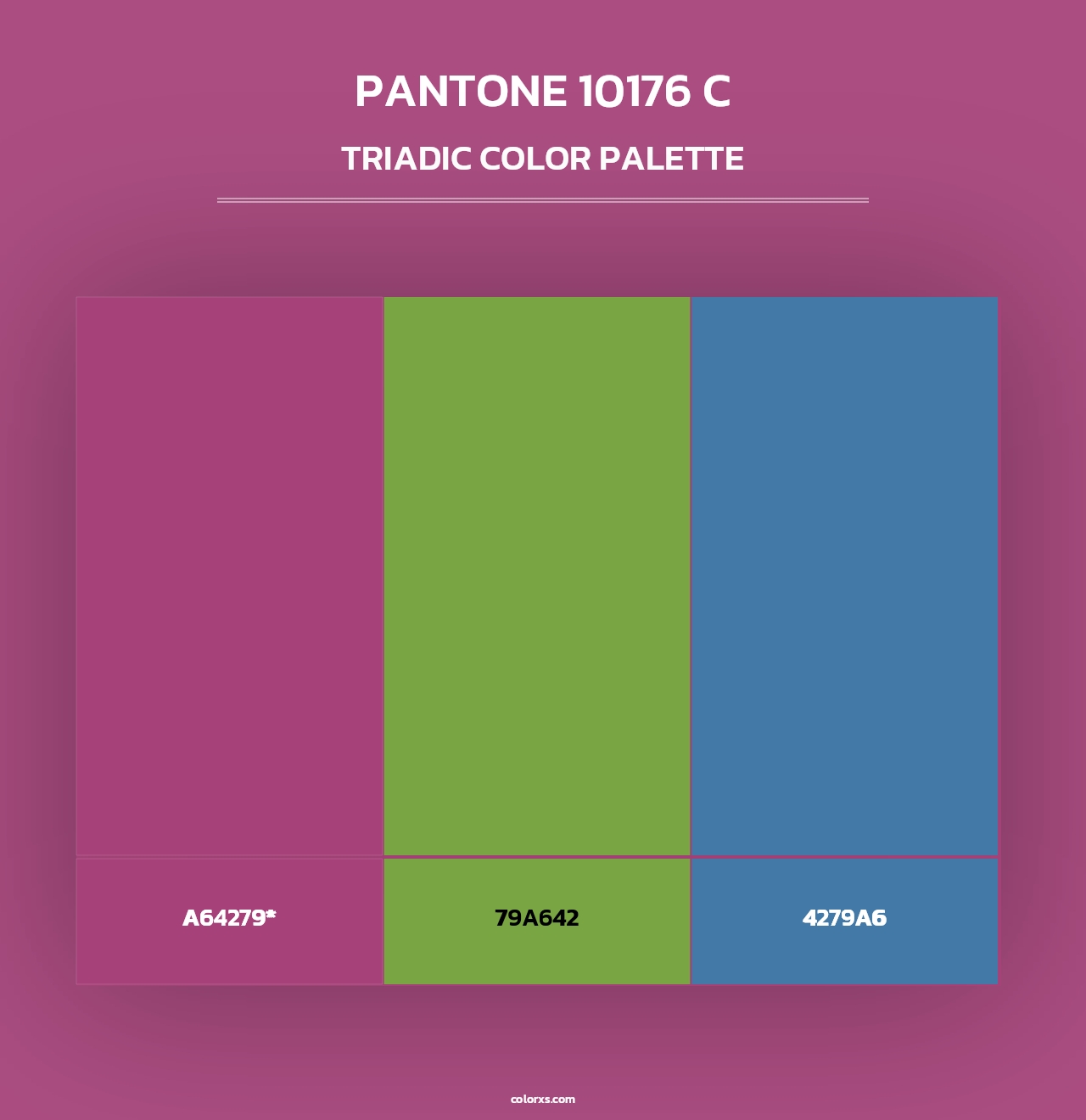 PANTONE 10176 C - Triadic Color Palette