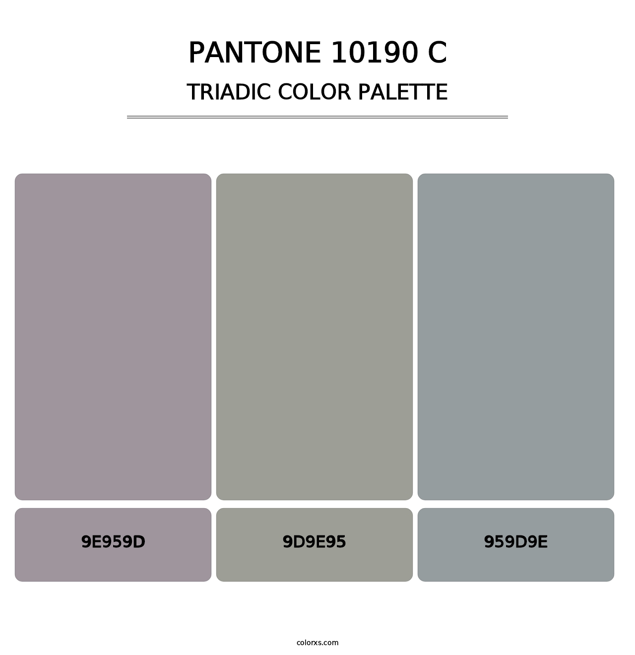 PANTONE 10190 C - Triadic Color Palette