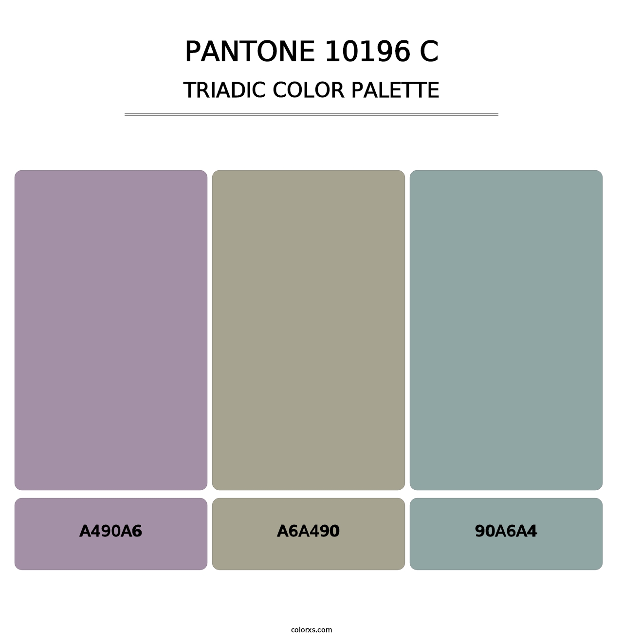 PANTONE 10196 C - Triadic Color Palette