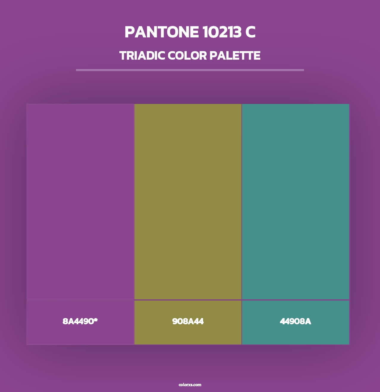 PANTONE 10213 C - Triadic Color Palette