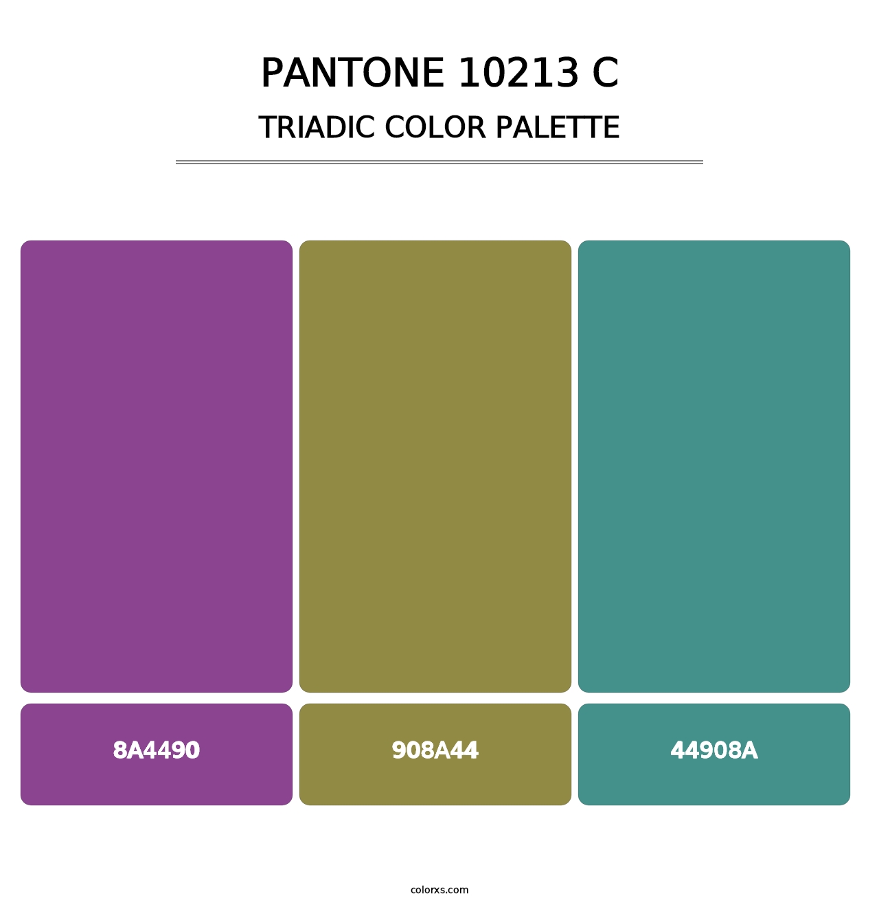 PANTONE 10213 C - Triadic Color Palette