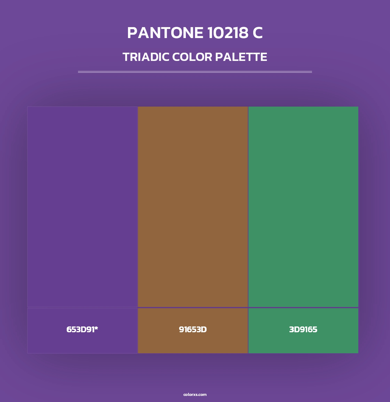 PANTONE 10218 C - Triadic Color Palette