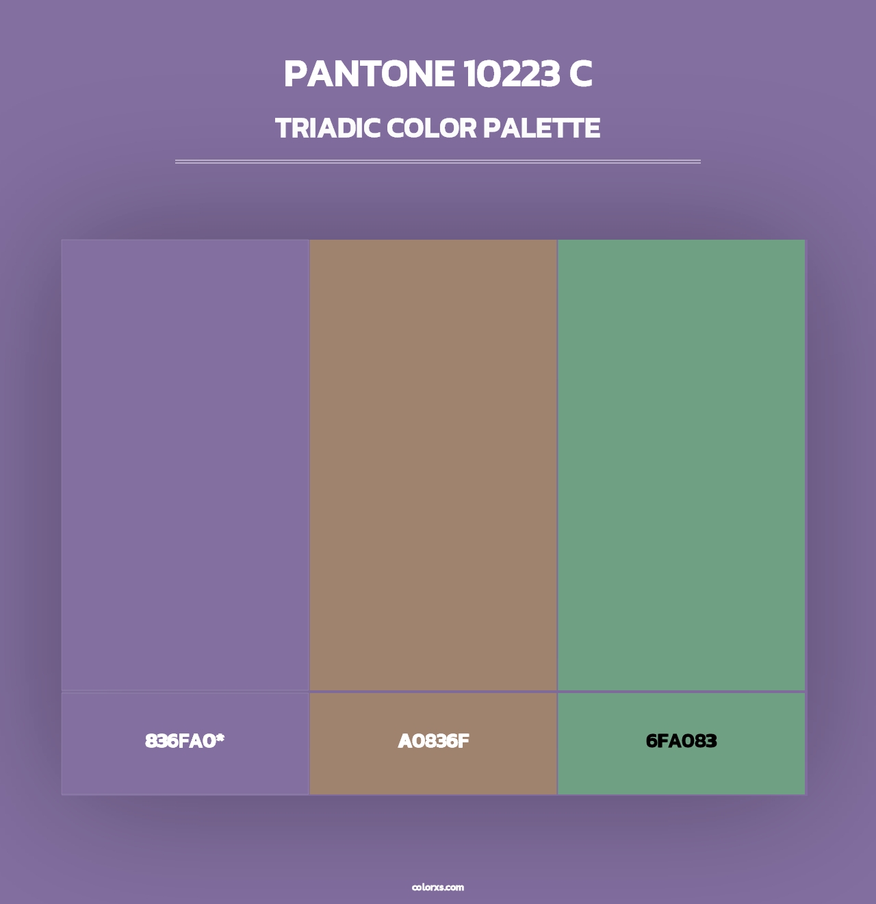 PANTONE 10223 C - Triadic Color Palette