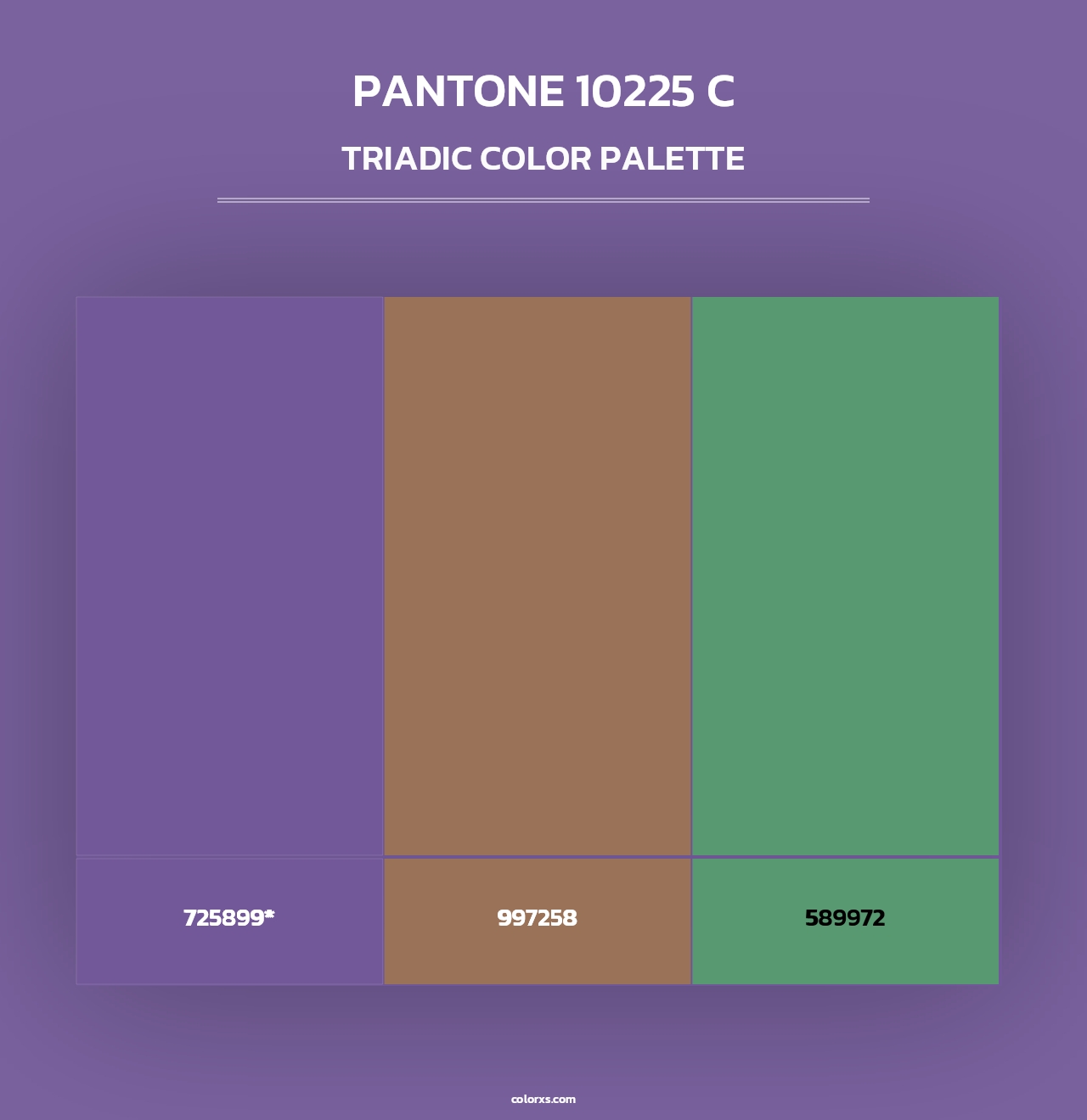 PANTONE 10225 C - Triadic Color Palette