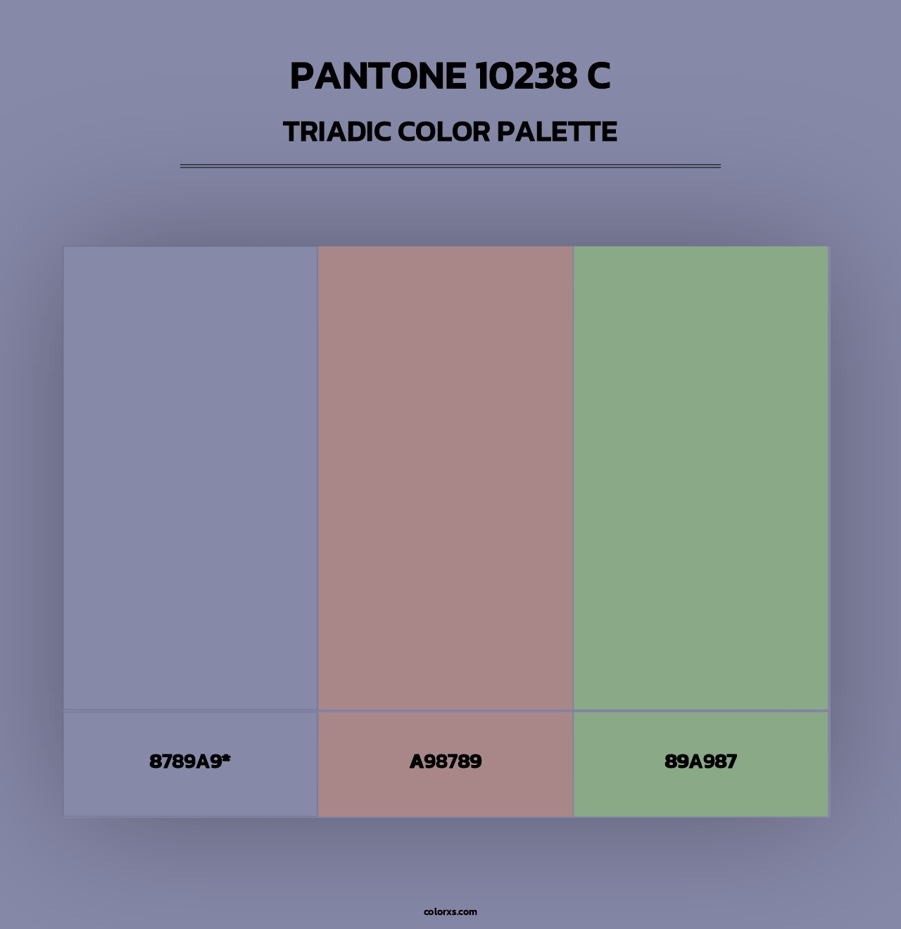 PANTONE 10238 C - Triadic Color Palette