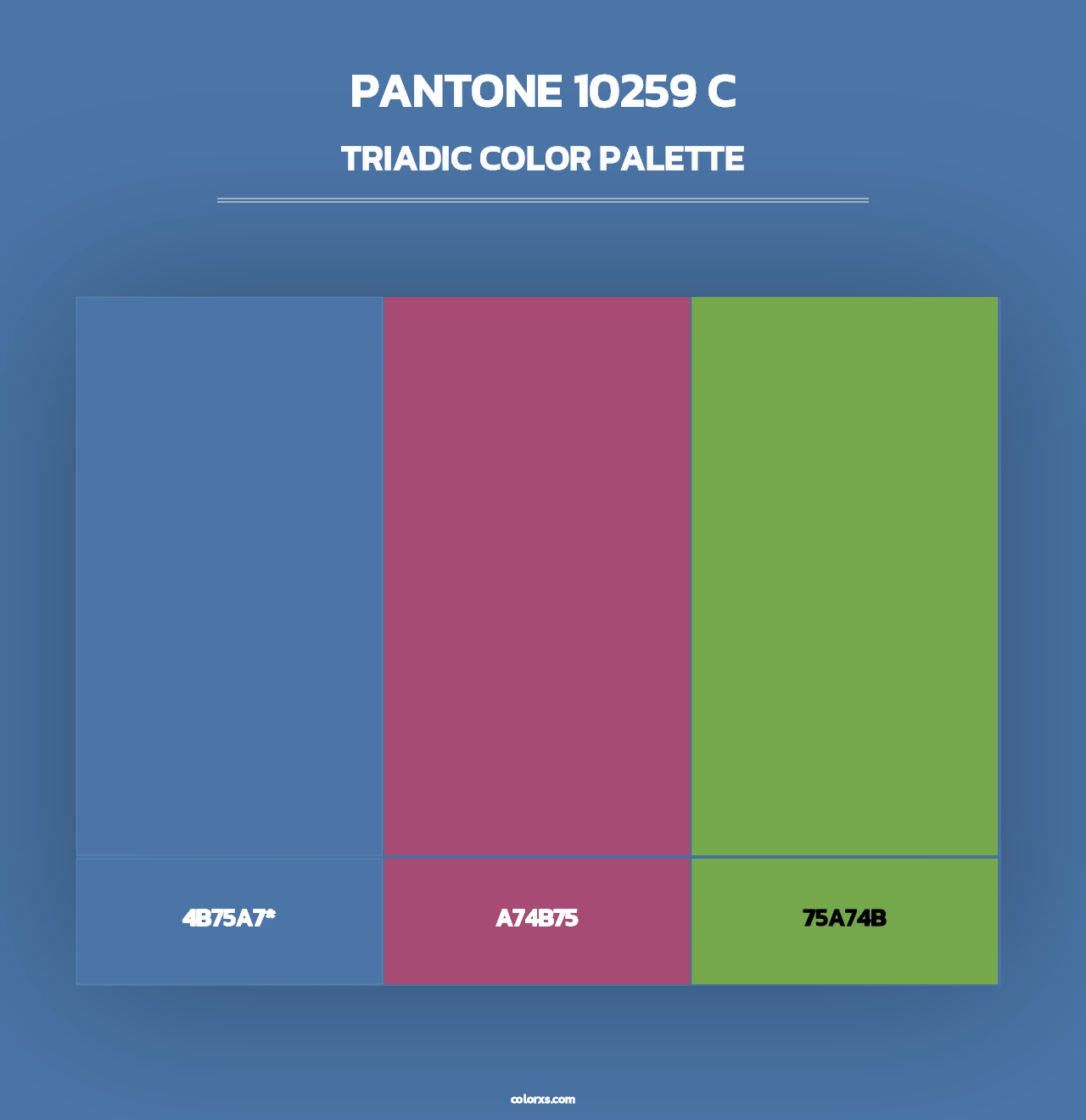 PANTONE 10259 C - Triadic Color Palette