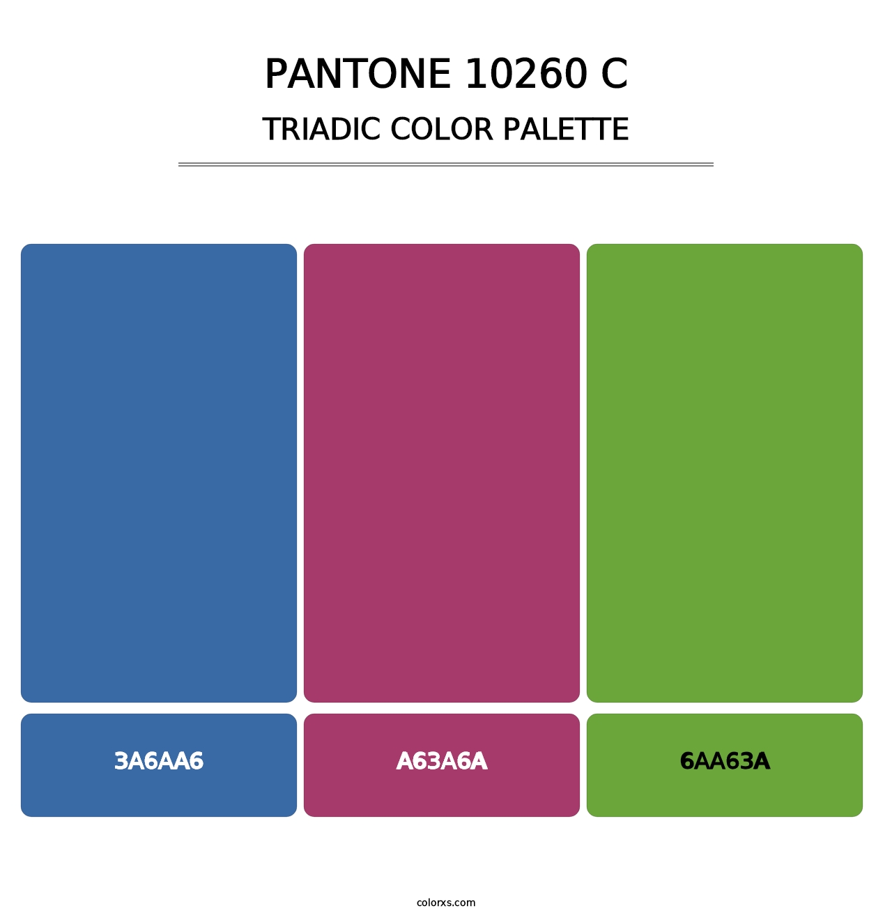 PANTONE 10260 C - Triadic Color Palette