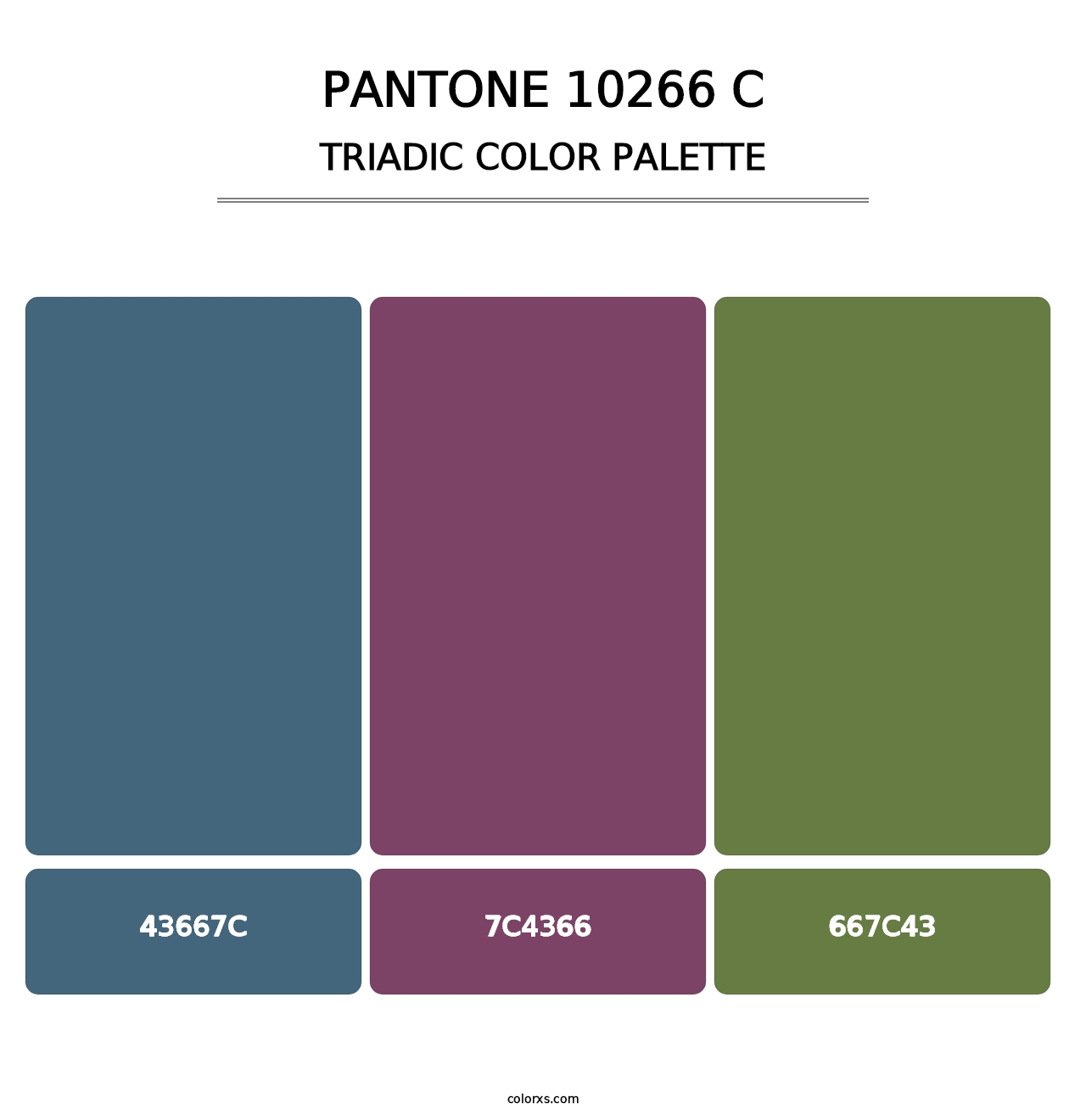 PANTONE 10266 C - Triadic Color Palette