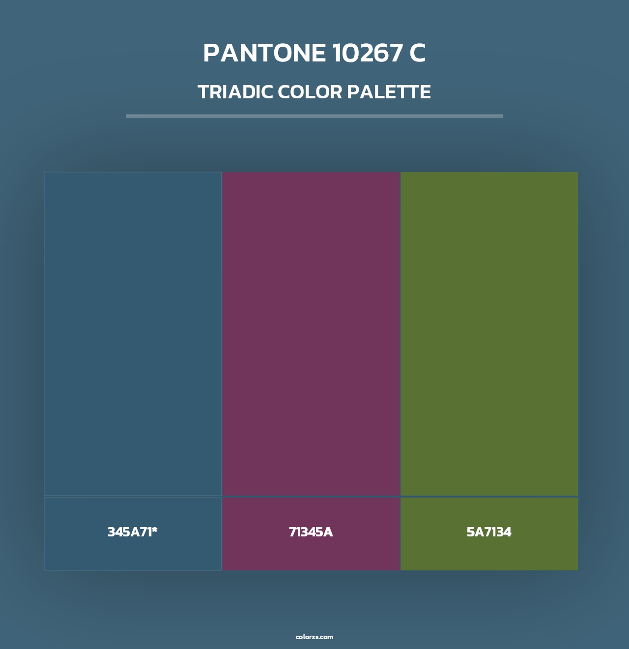 PANTONE 10267 C - Triadic Color Palette