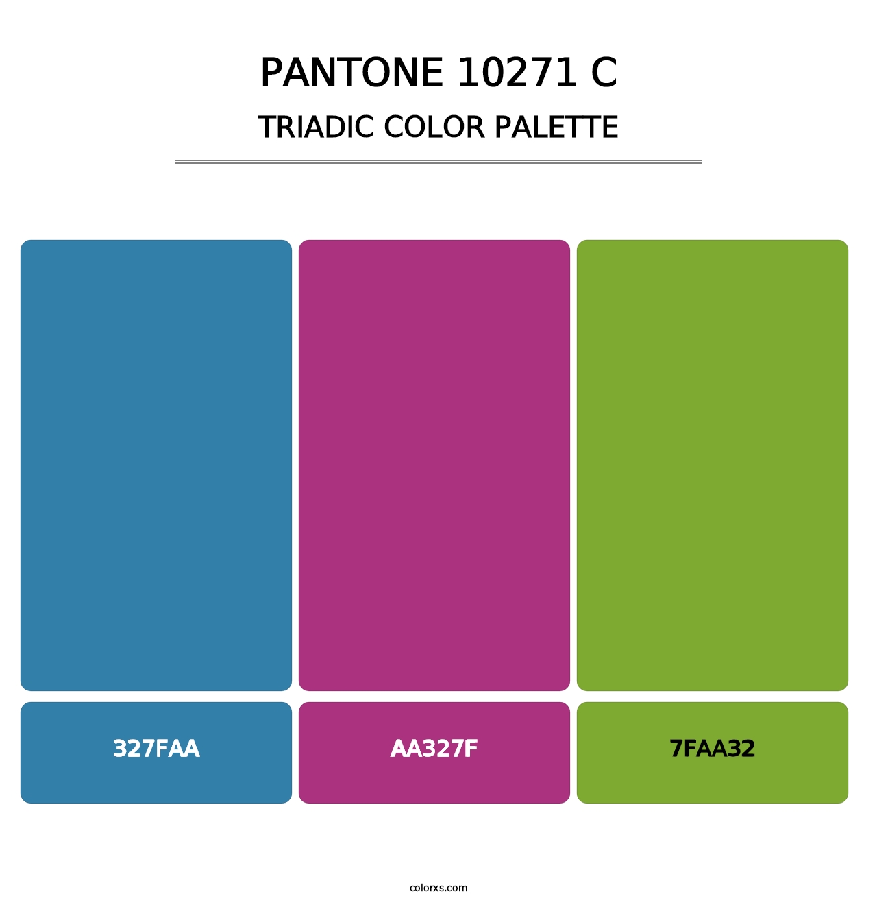 PANTONE 10271 C - Triadic Color Palette