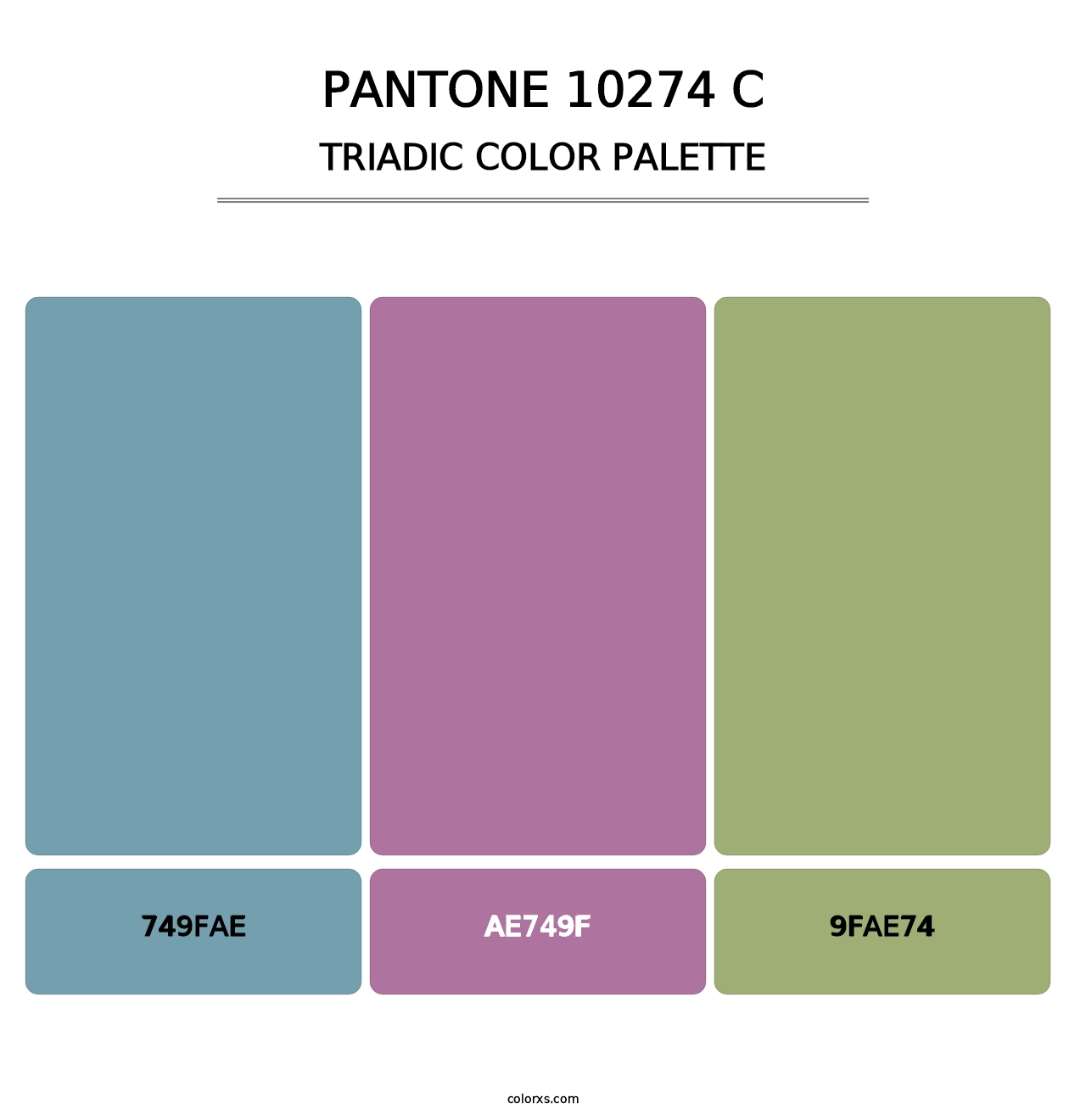 PANTONE 10274 C - Triadic Color Palette