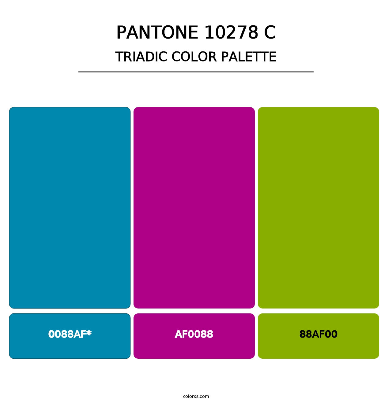 PANTONE 10278 C - Triadic Color Palette