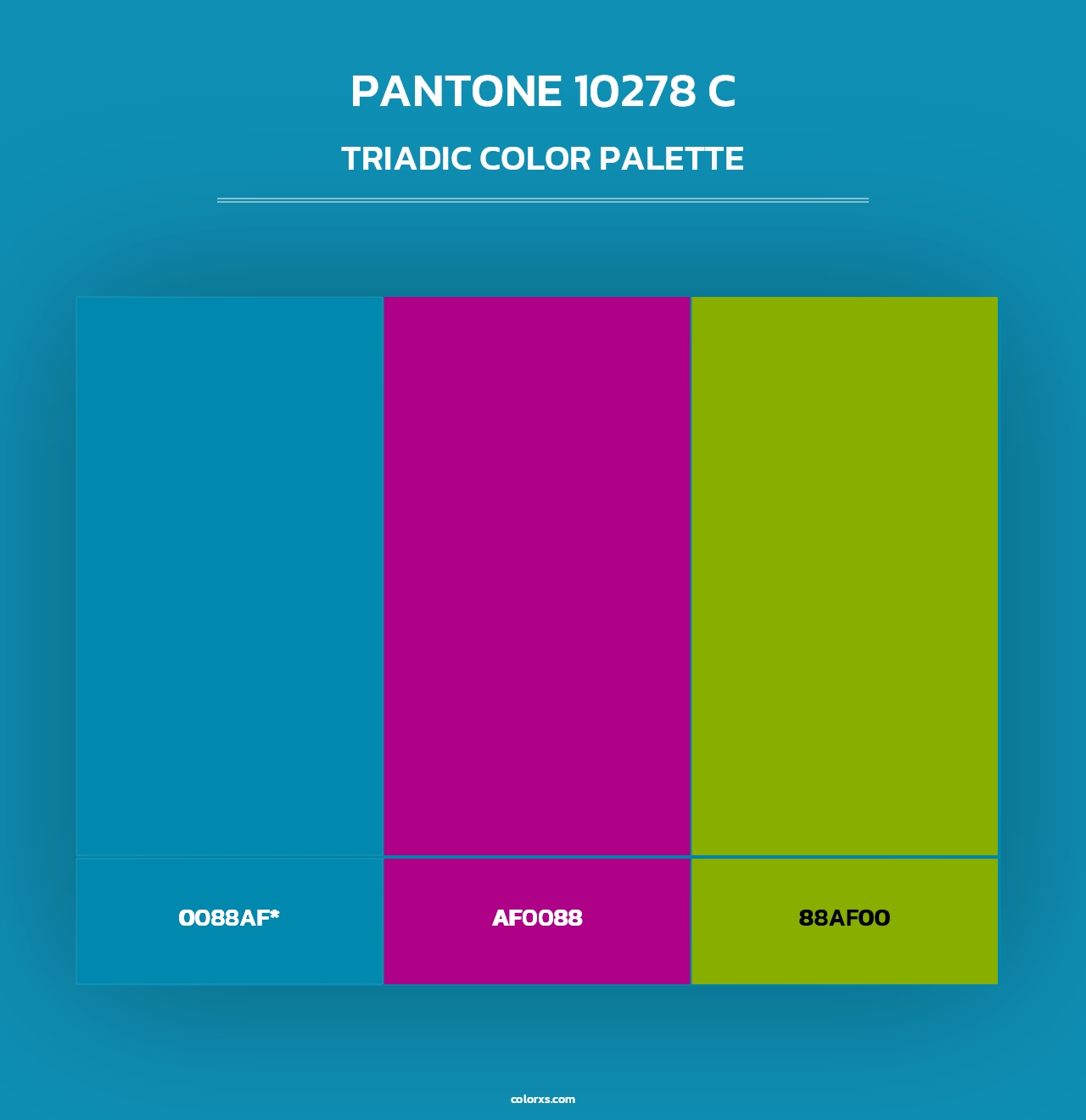 PANTONE 10278 C - Triadic Color Palette