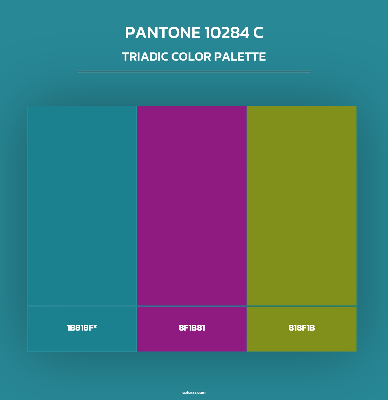 PANTONE 10284 C - Triadic Color Palette