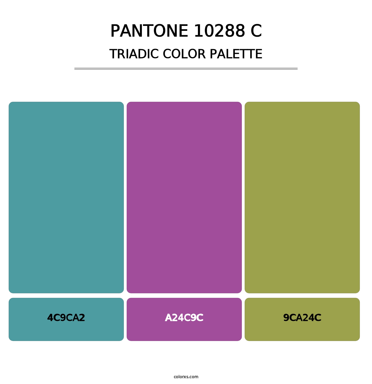 PANTONE 10288 C - Triadic Color Palette
