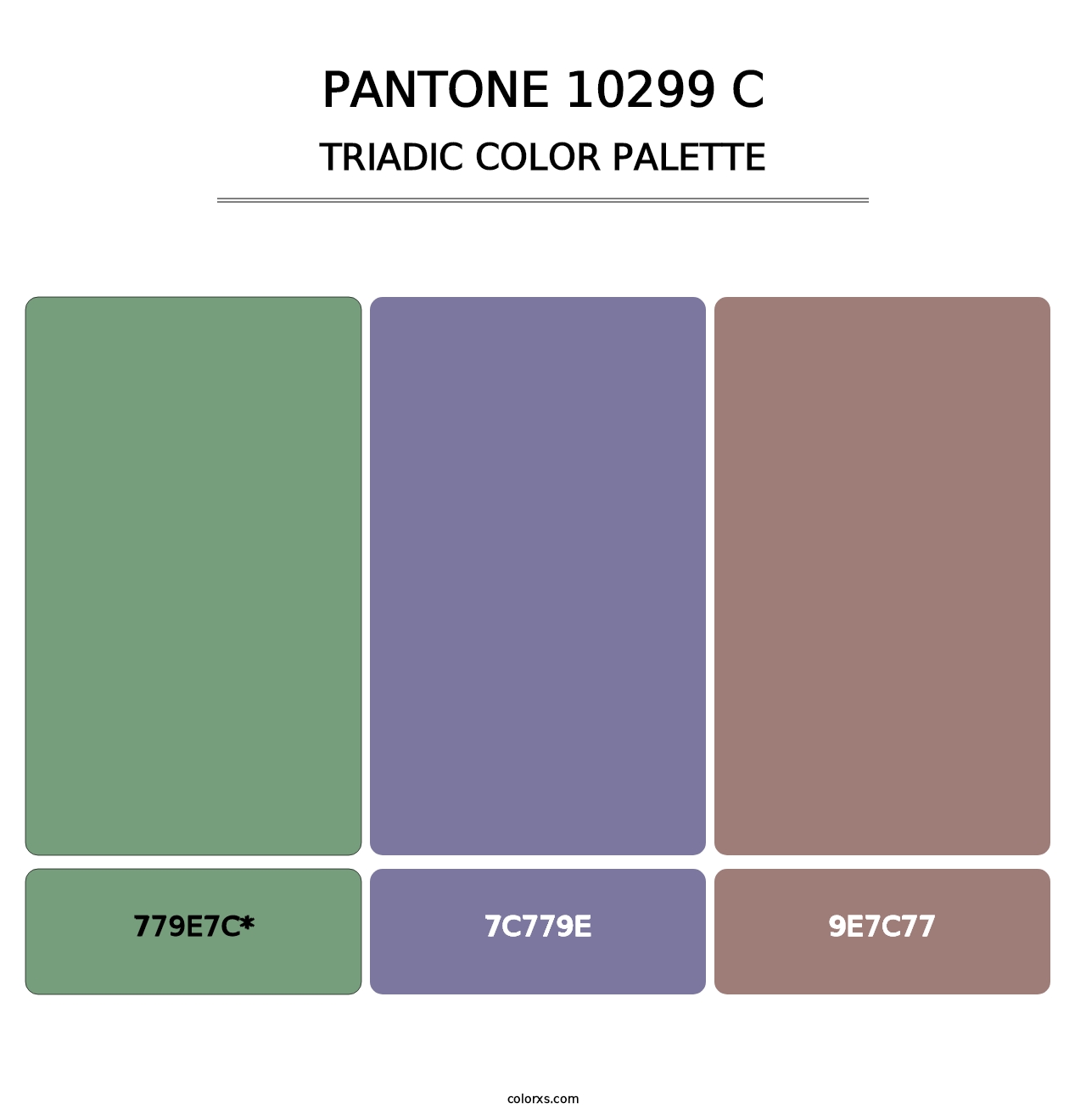PANTONE 10299 C - Triadic Color Palette