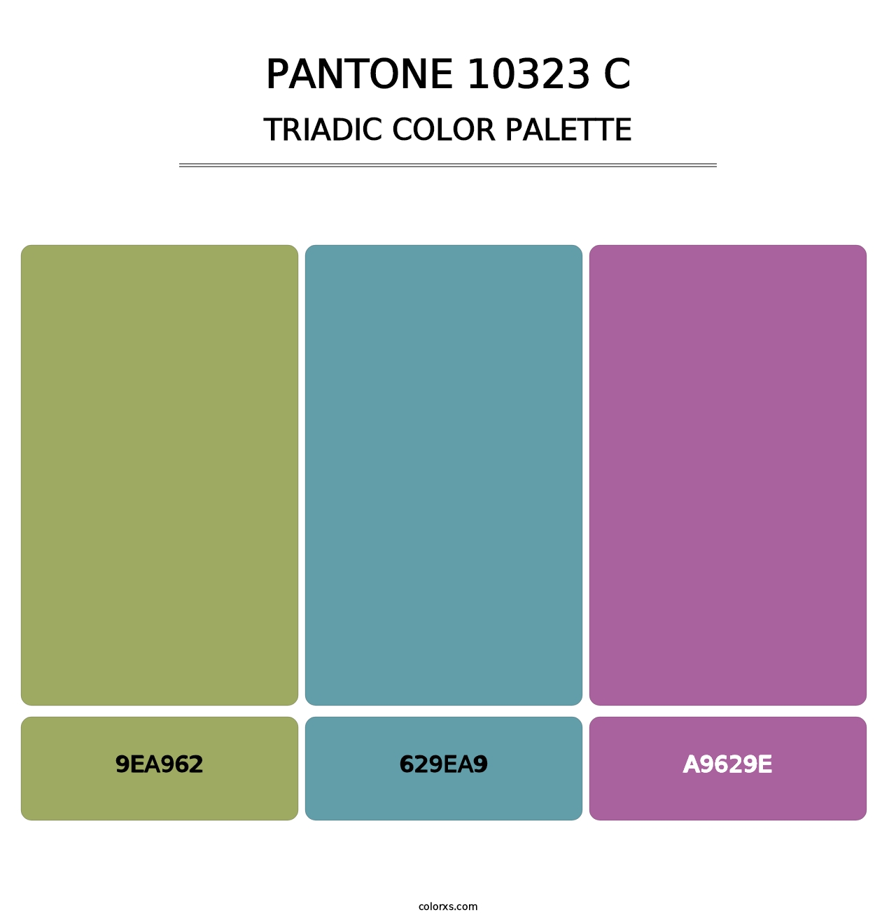 PANTONE 10323 C - Triadic Color Palette